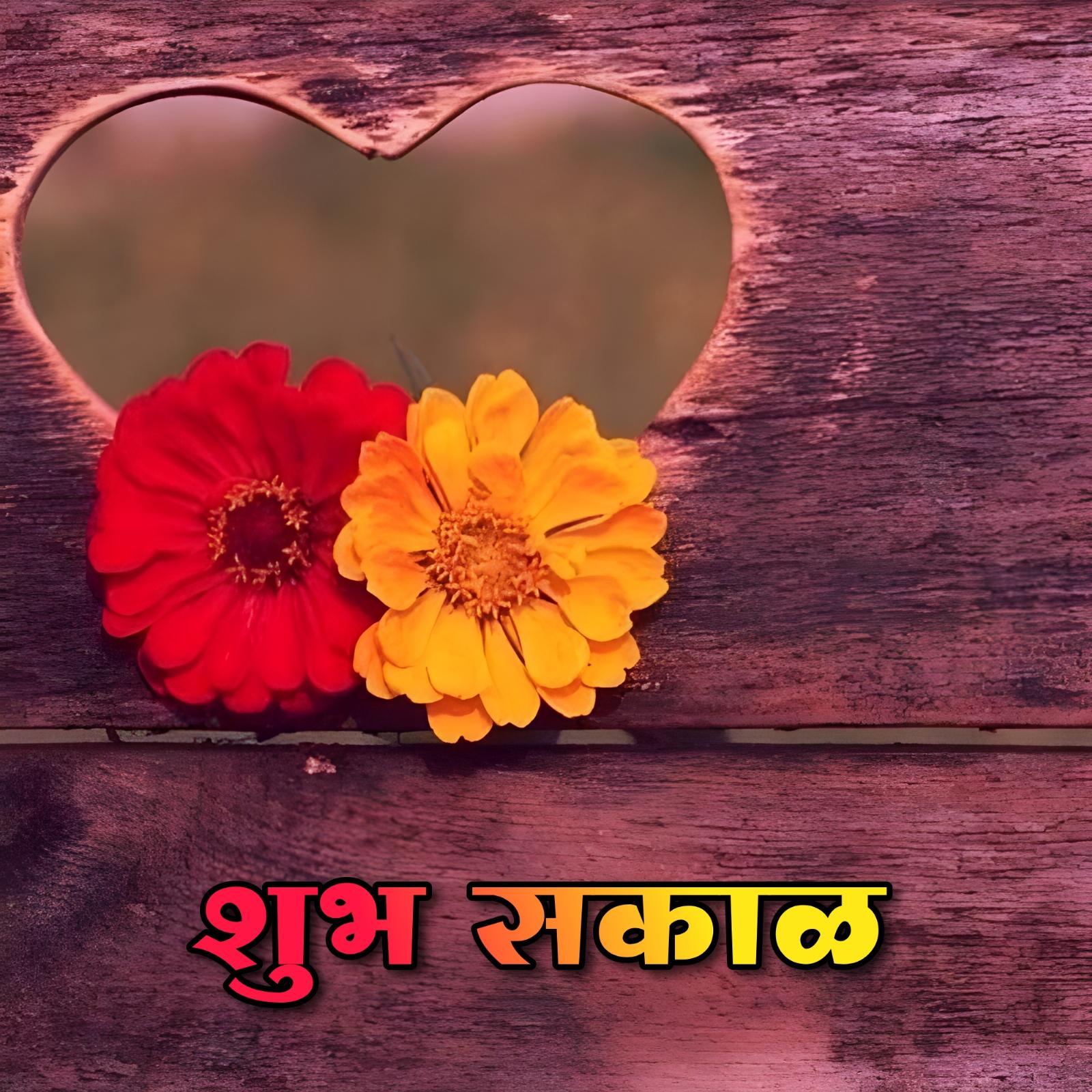 Shubh Sakal With The Flower Images