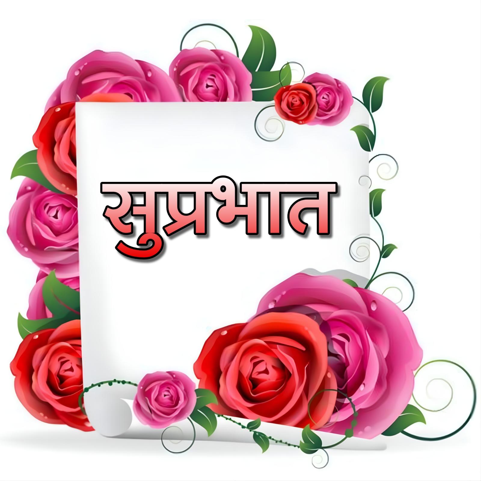 Suprabhat Images With Red Rose Flower