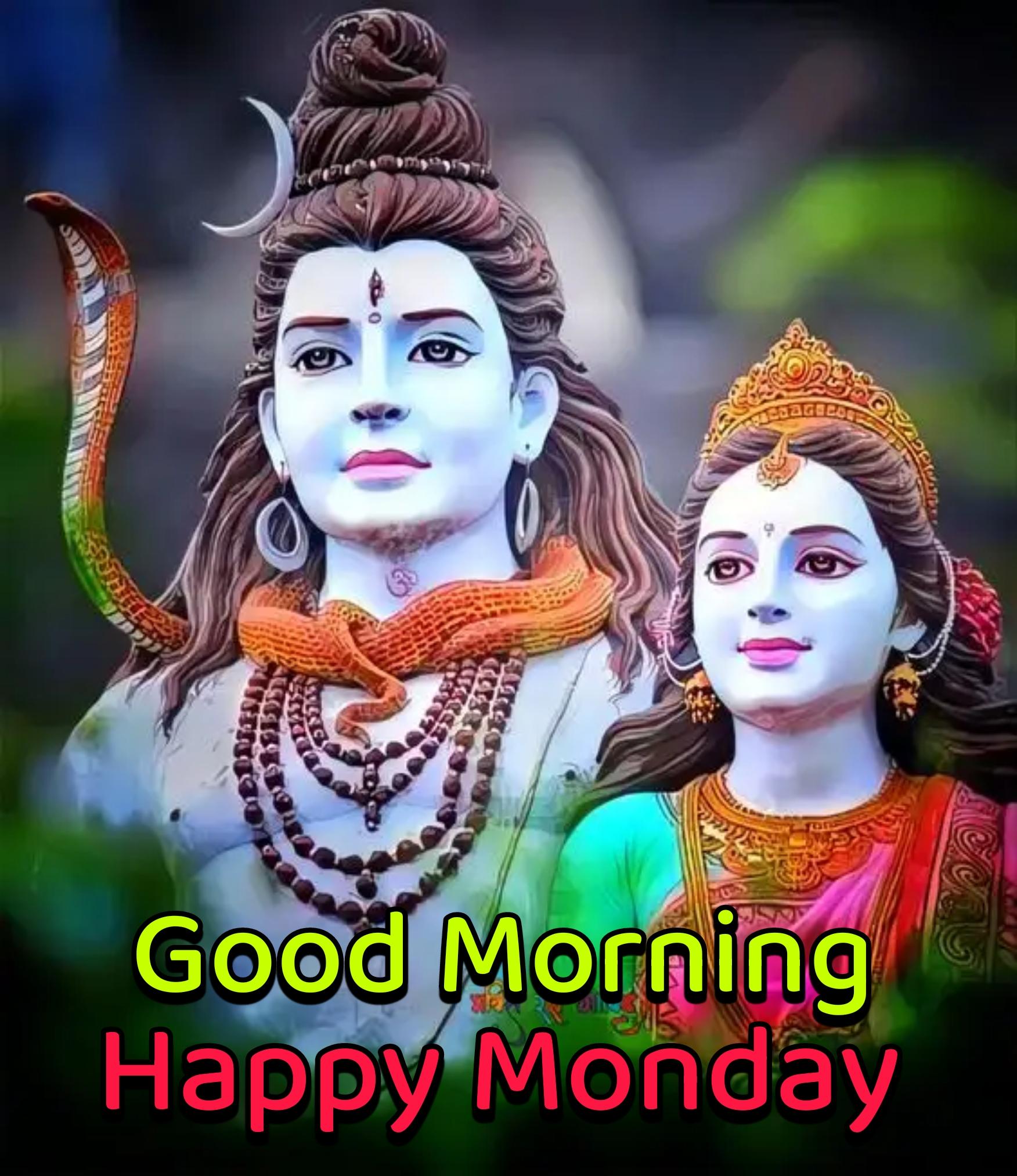 Good Morning Happy Monday Shiv Parvati Images