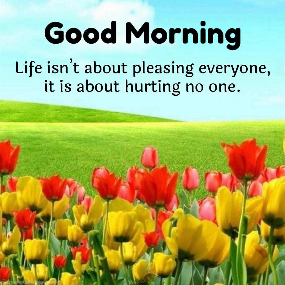 Life isnt about pleasing everyone it is about hurting no one