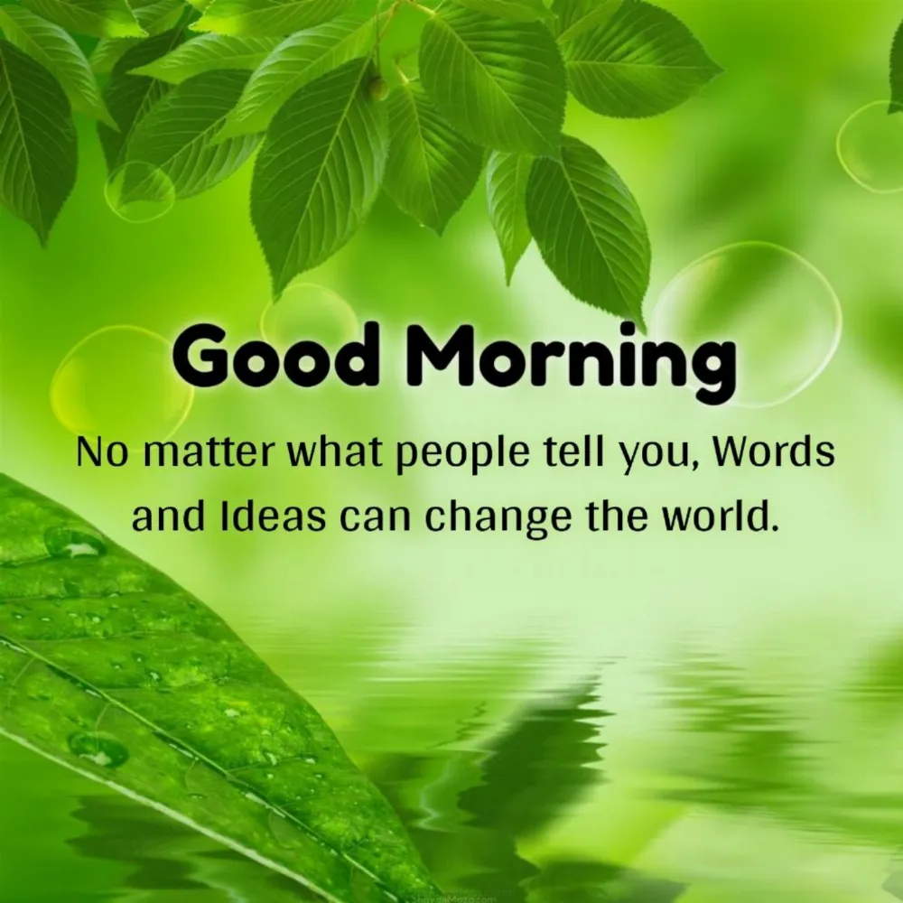 No matter what people tell you Words and Ideas can change the world