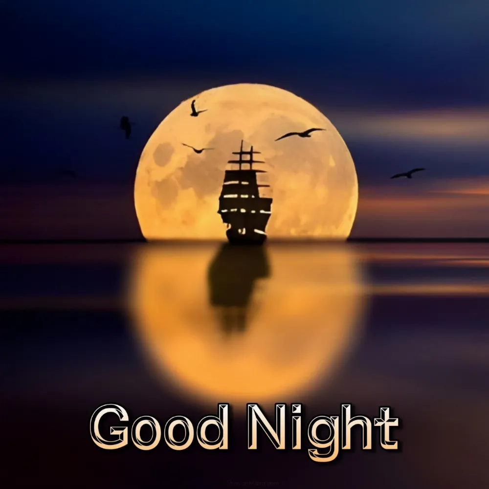 Good Night Moon And Sea Images