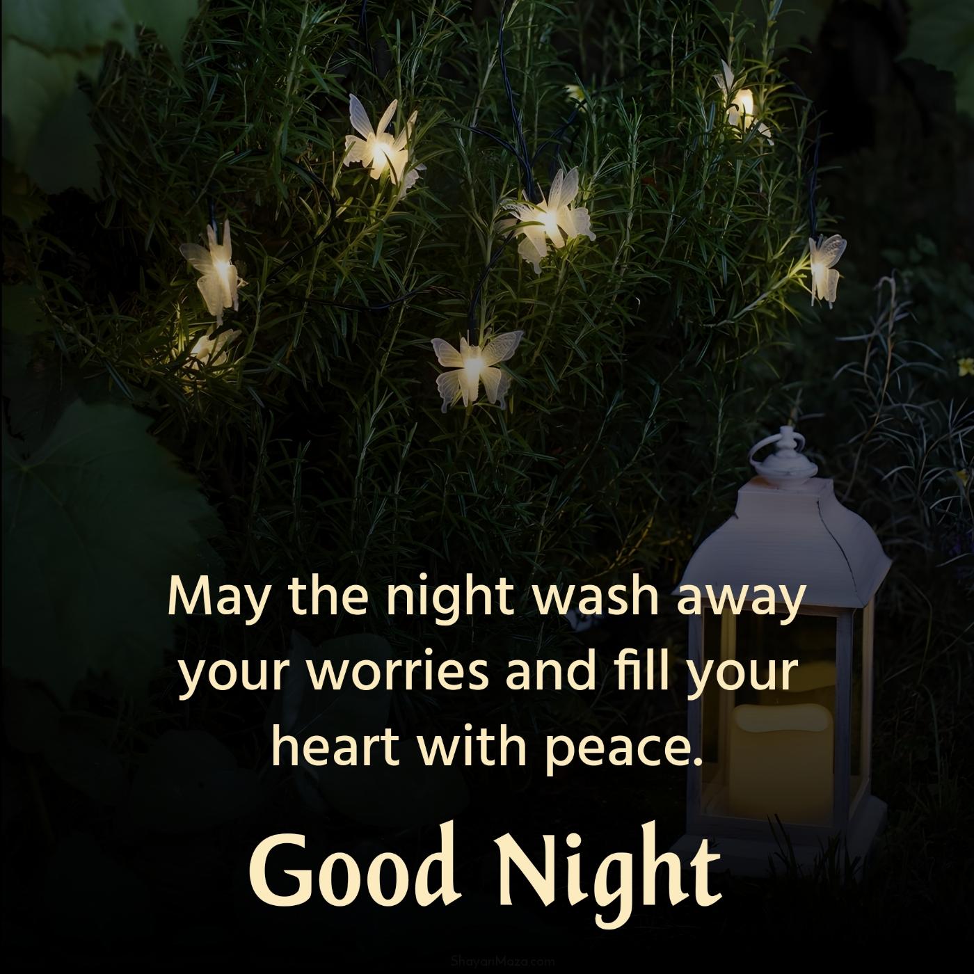 May the night wash away your worries and fill your heart