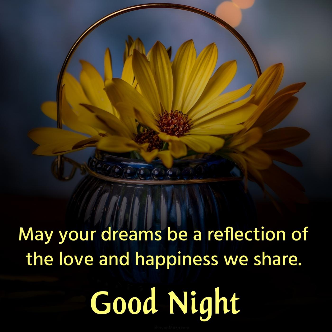 May your dreams be a reflection of the love and happiness we share