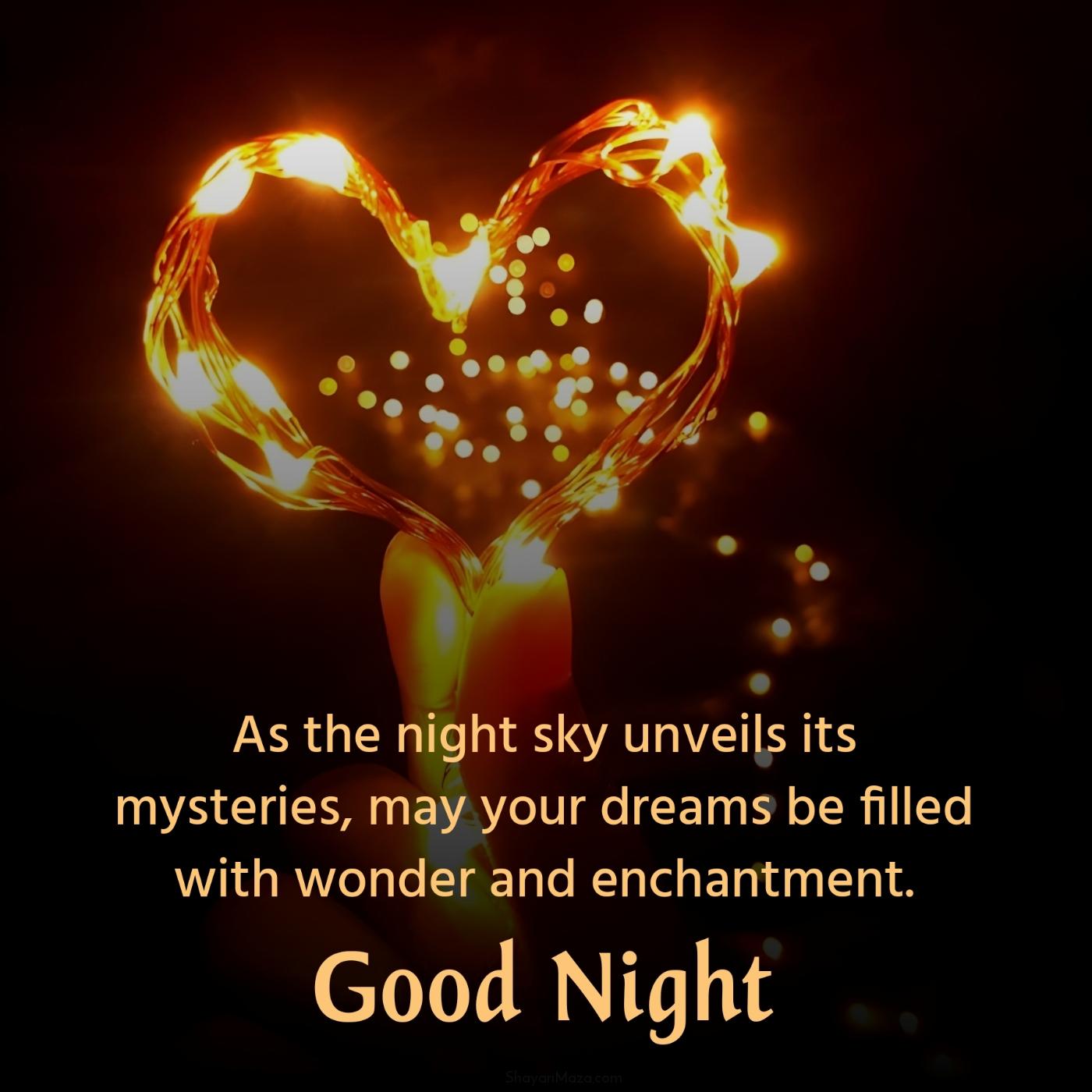 As the night sky unveils its mysteries may your dreams be filled