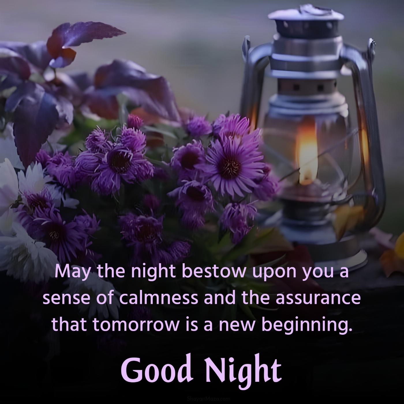 May the night bestow upon you a sense of calmness