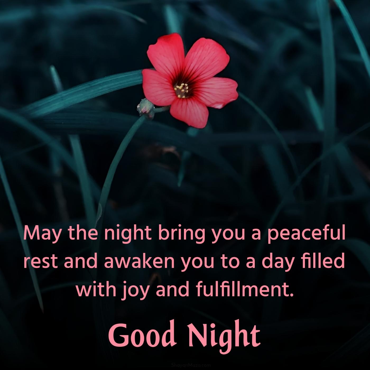 May the night bring you a peaceful rest and awaken you