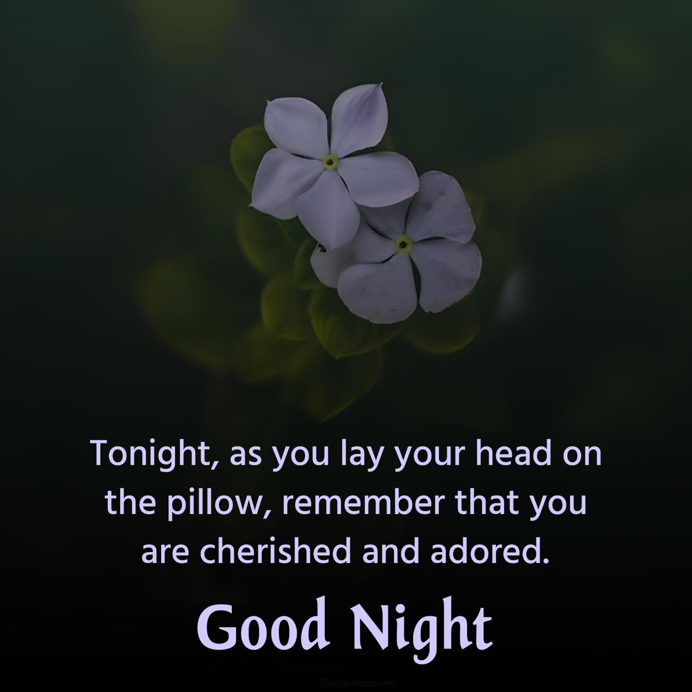 Tonight as you lay your head on the pillow remember that