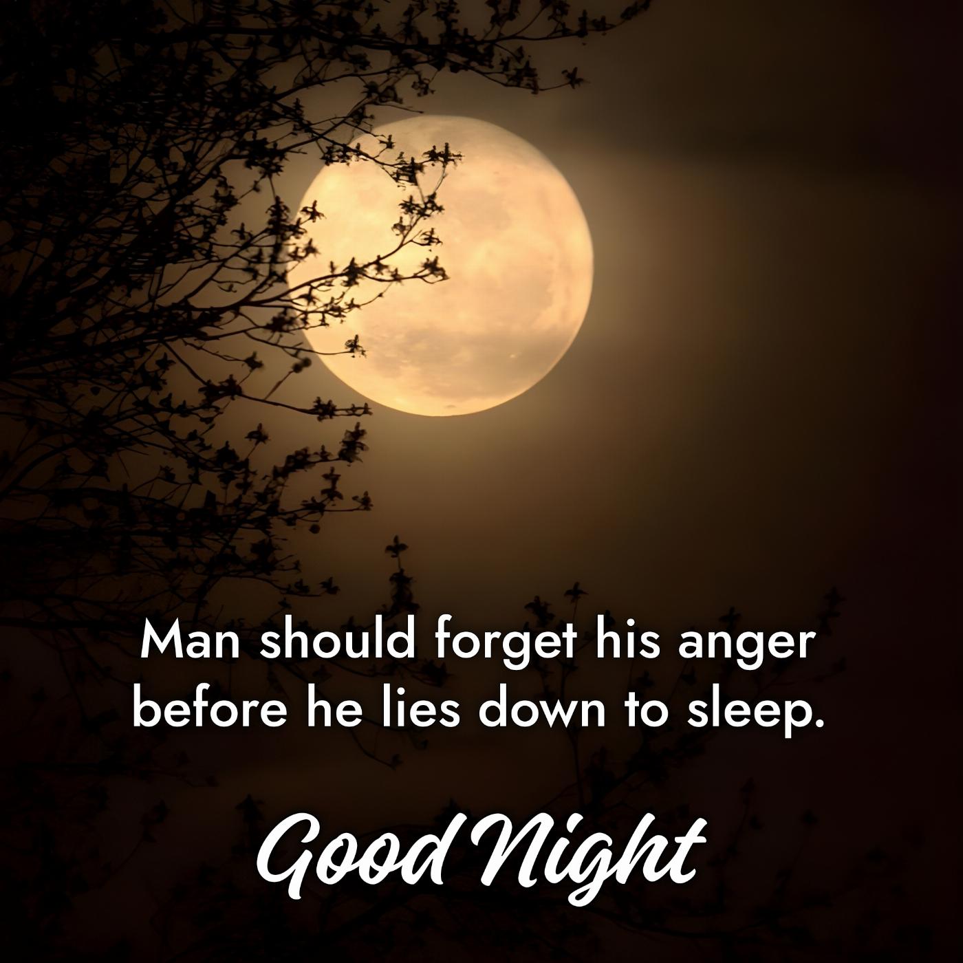 Man should forget his anger before he lies down