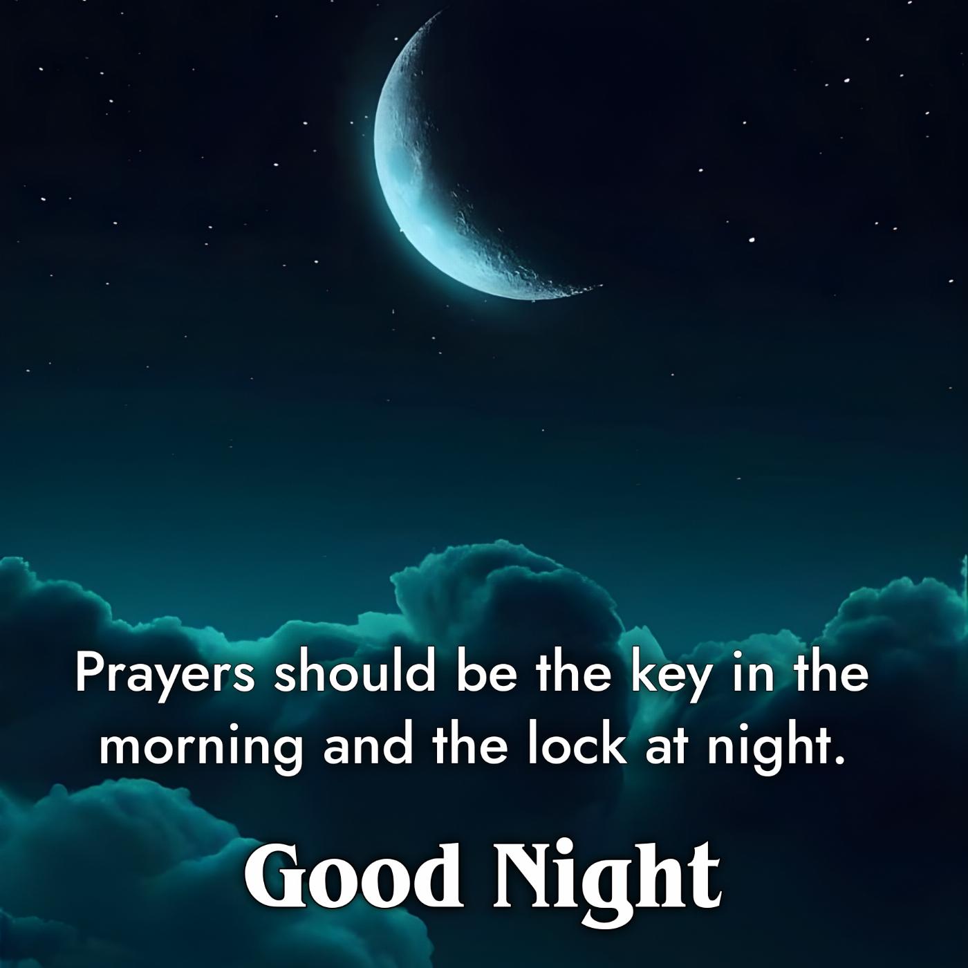 Prayers should be the key in the morning and the lock at night