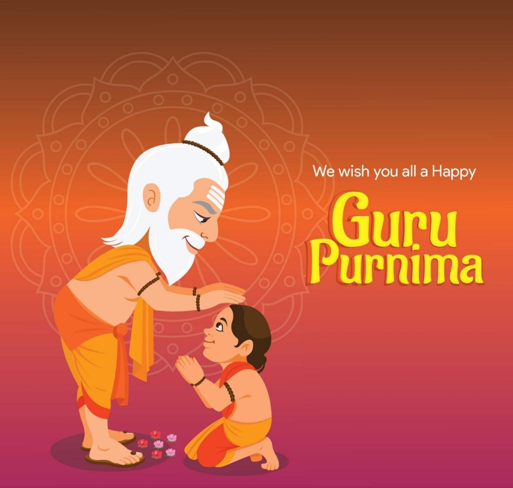 Cute Happy Guru Purnima Wallpaper