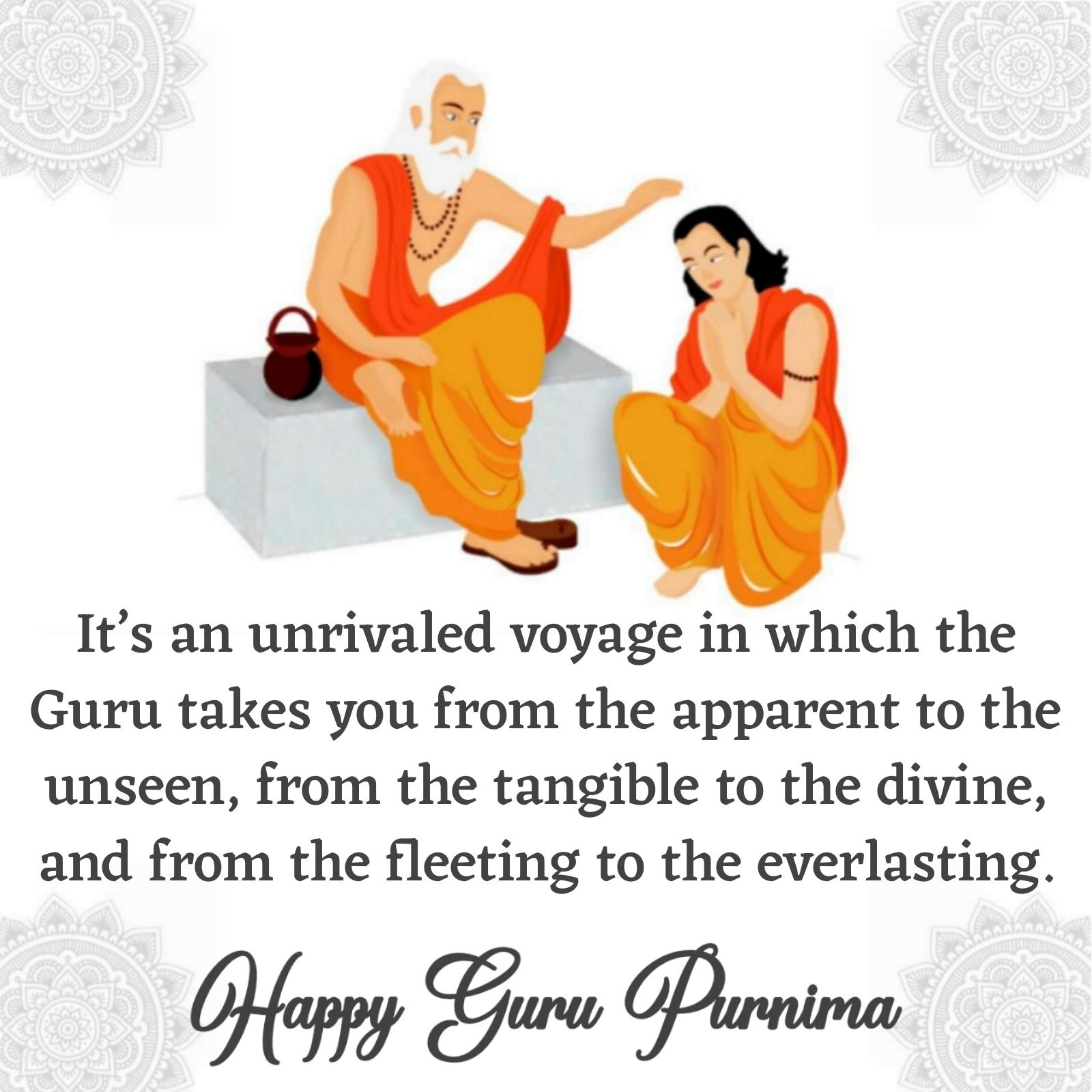 Its an unrivaled voyage in which the Guru takes you from the apparent to the unseen