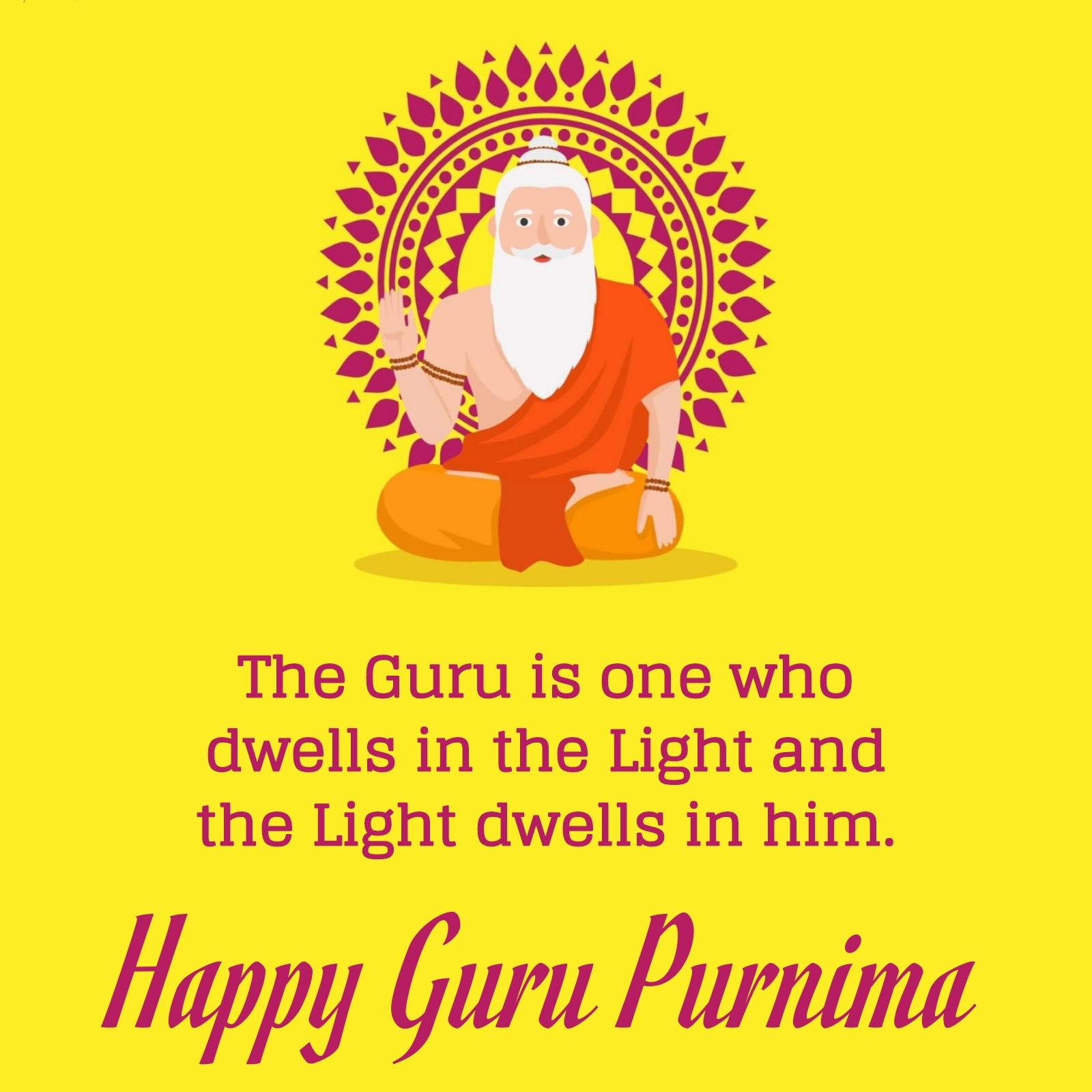 The Guru is one who dwells in the Light and the Light dwells in him