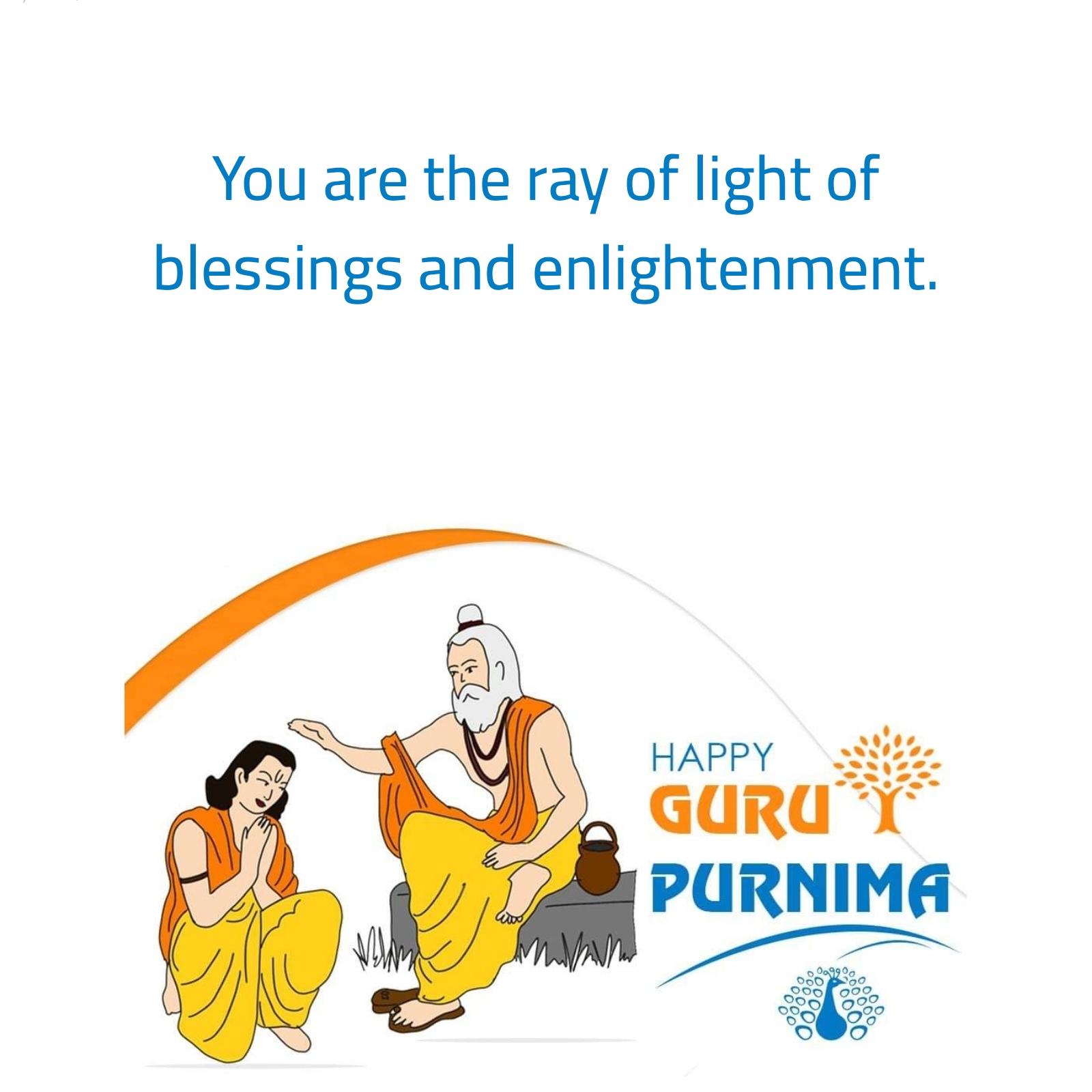 You are the ray of light of blessings and enlightenment