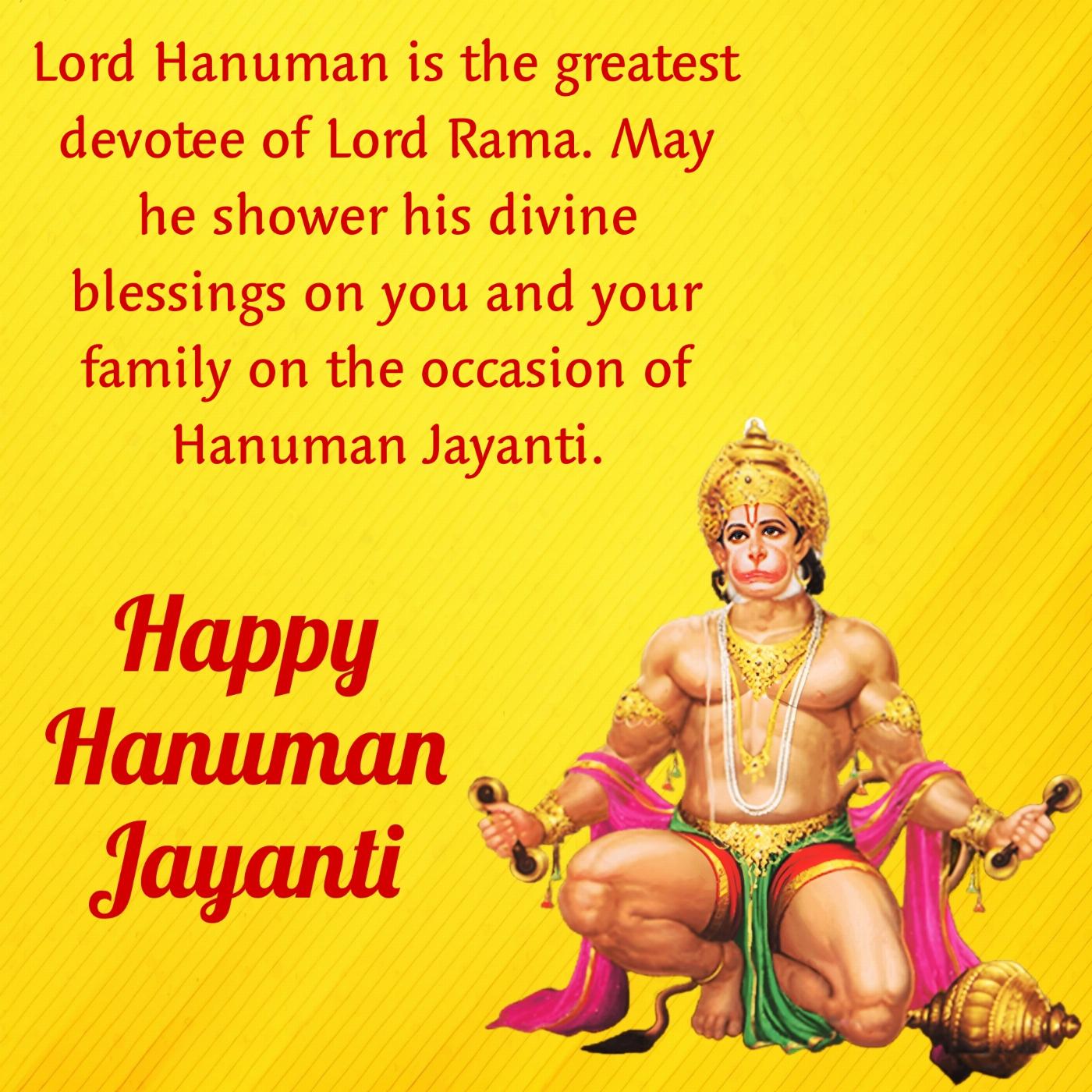 Lord Hanuman is the greatest devotee of Lord Rama