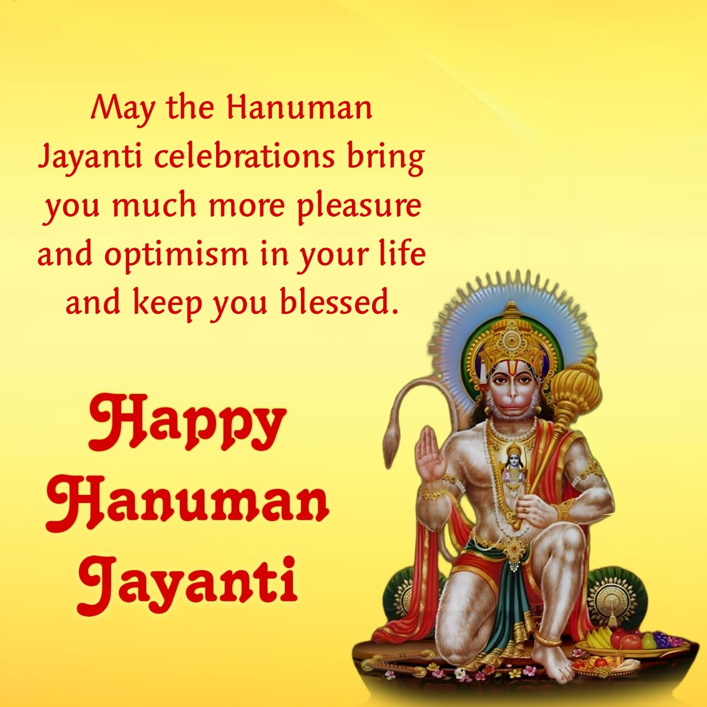 May the Hanuman Jayanti celebrations bring you
