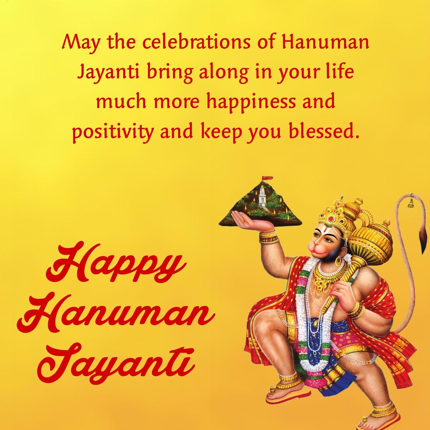 May the celebrations of Hanuman Jayanti bring along in your life