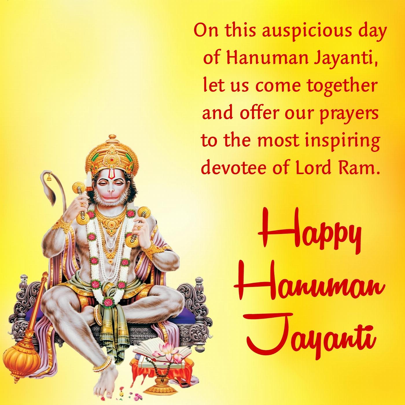 On this auspicious day of Hanuman Jayanti let us come together