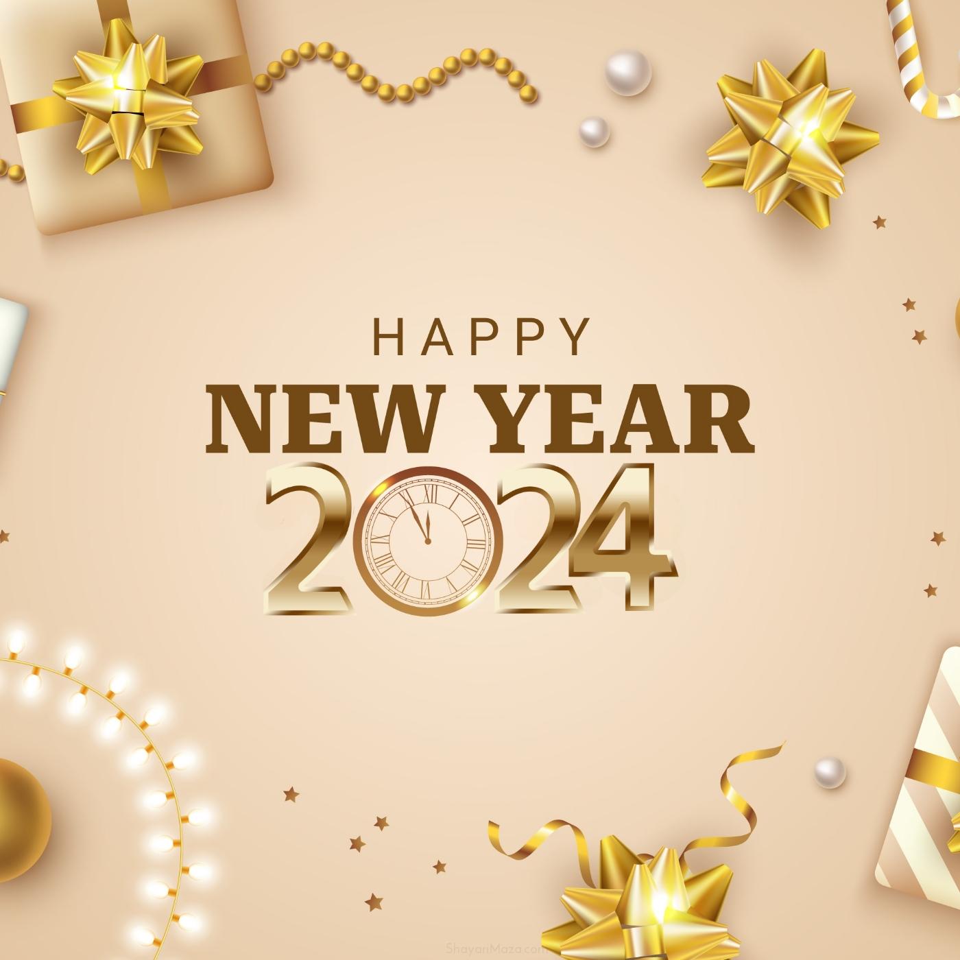 Happy New Year 2024 Images With Clock