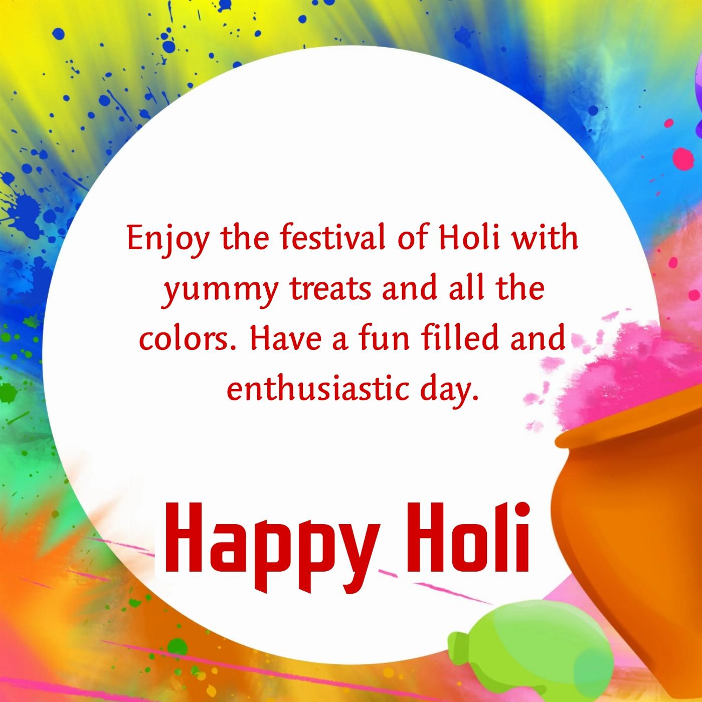 Enjoy the festival of Holi with yummy treats and all the colors