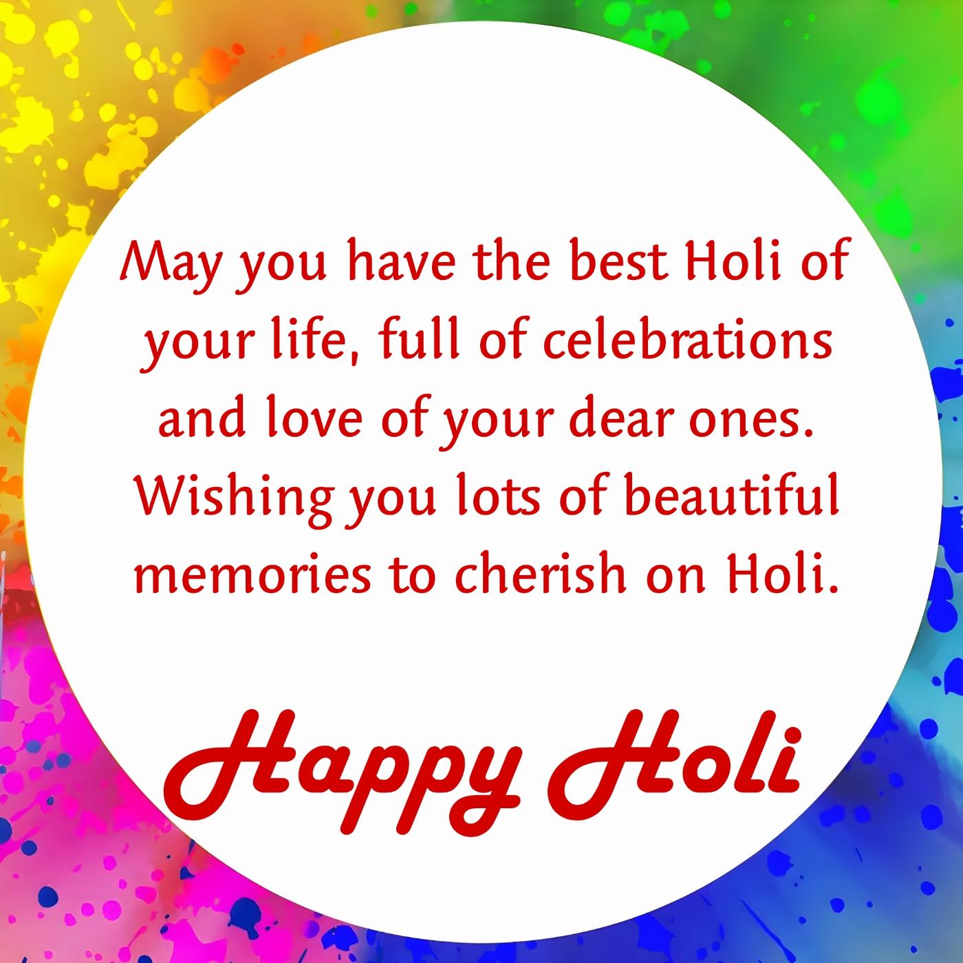 May you have the best Holi of your life