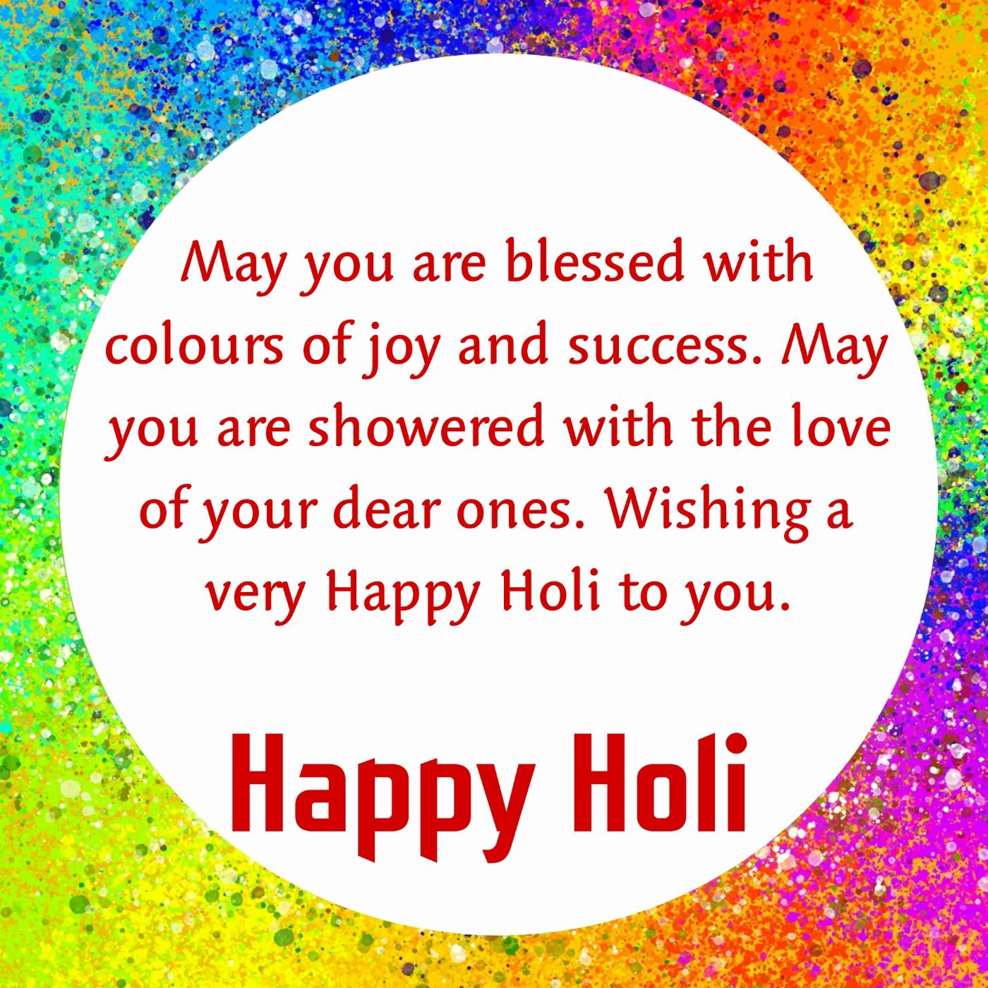 May you are blessed with colours of joy and success