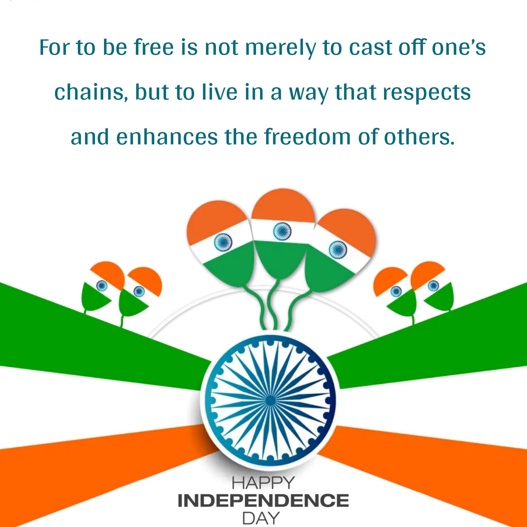 For to be free is not merely to cast off ones chains