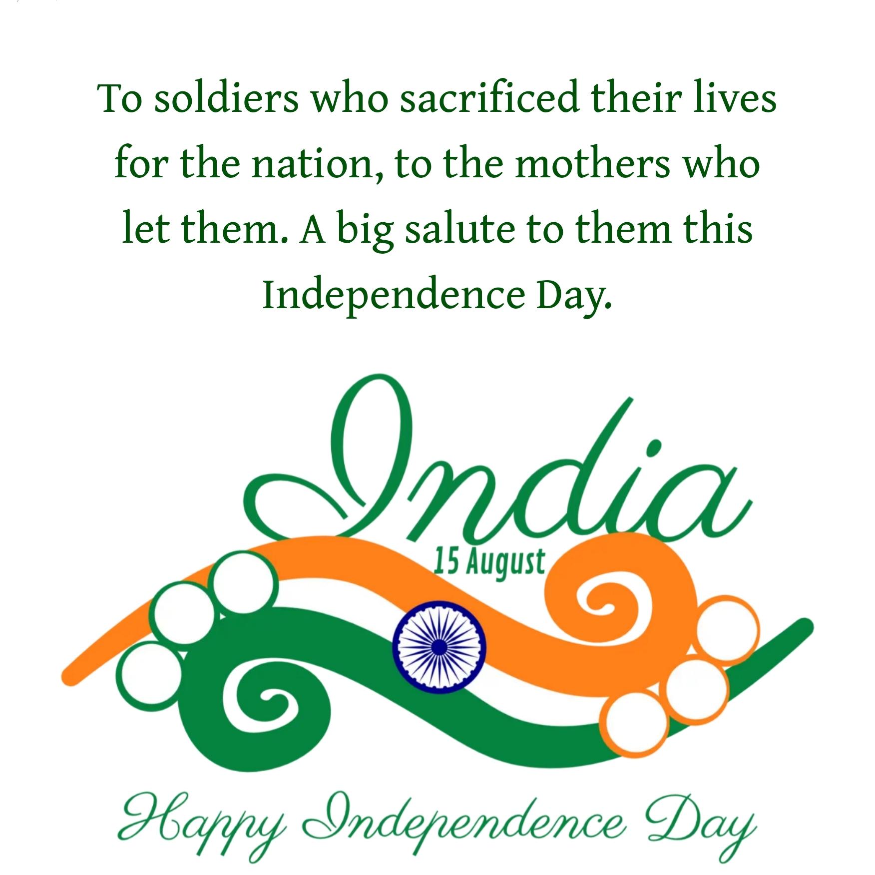 To soldiers who sacrificed their lives for the nation