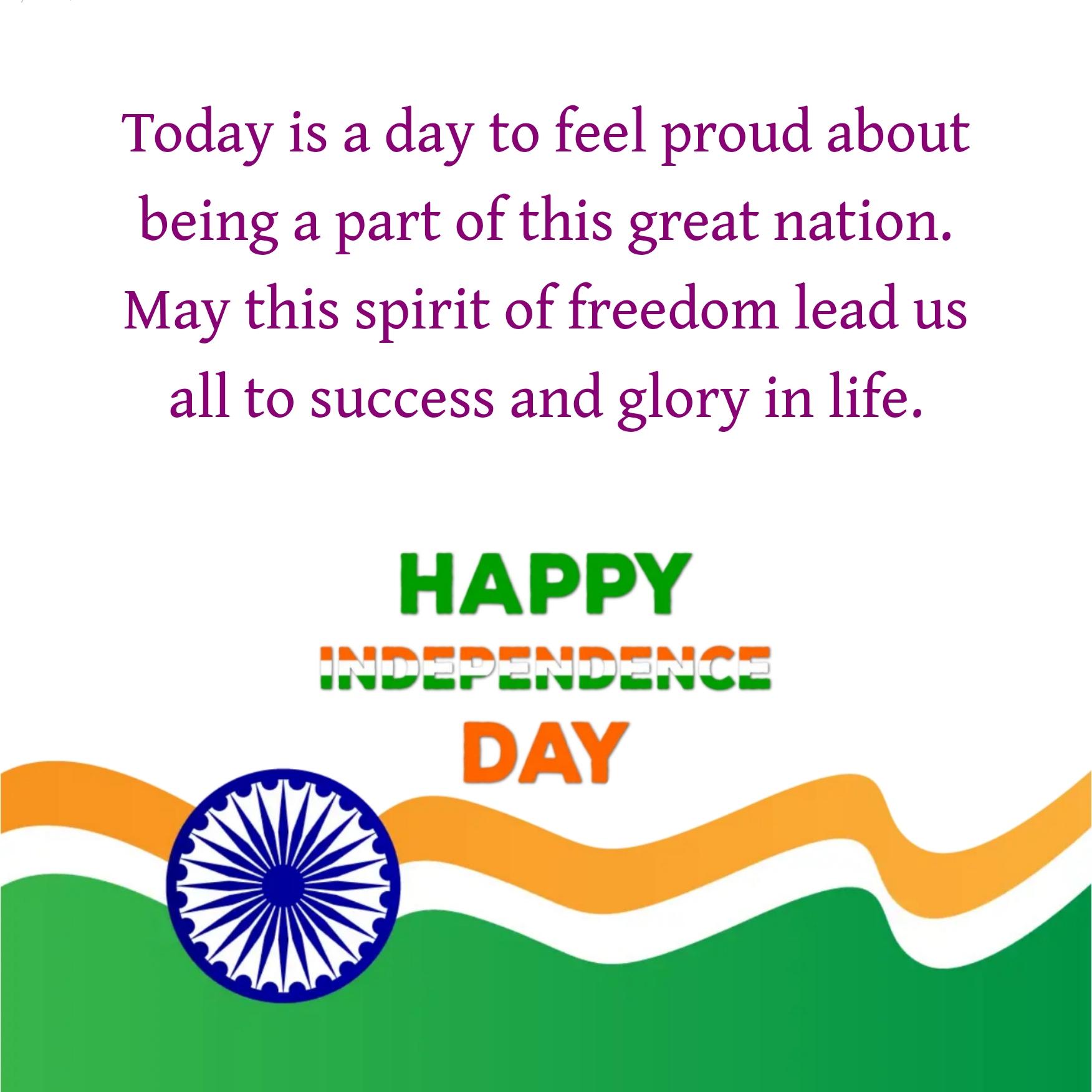 Today is a day to feel proud about being a part of this great nation