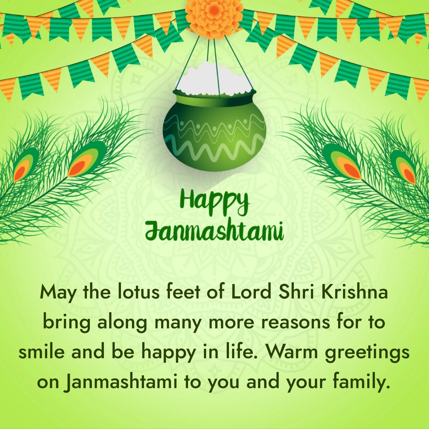 May the lotus feet of Lord Shri Krishna bring along many more reasons