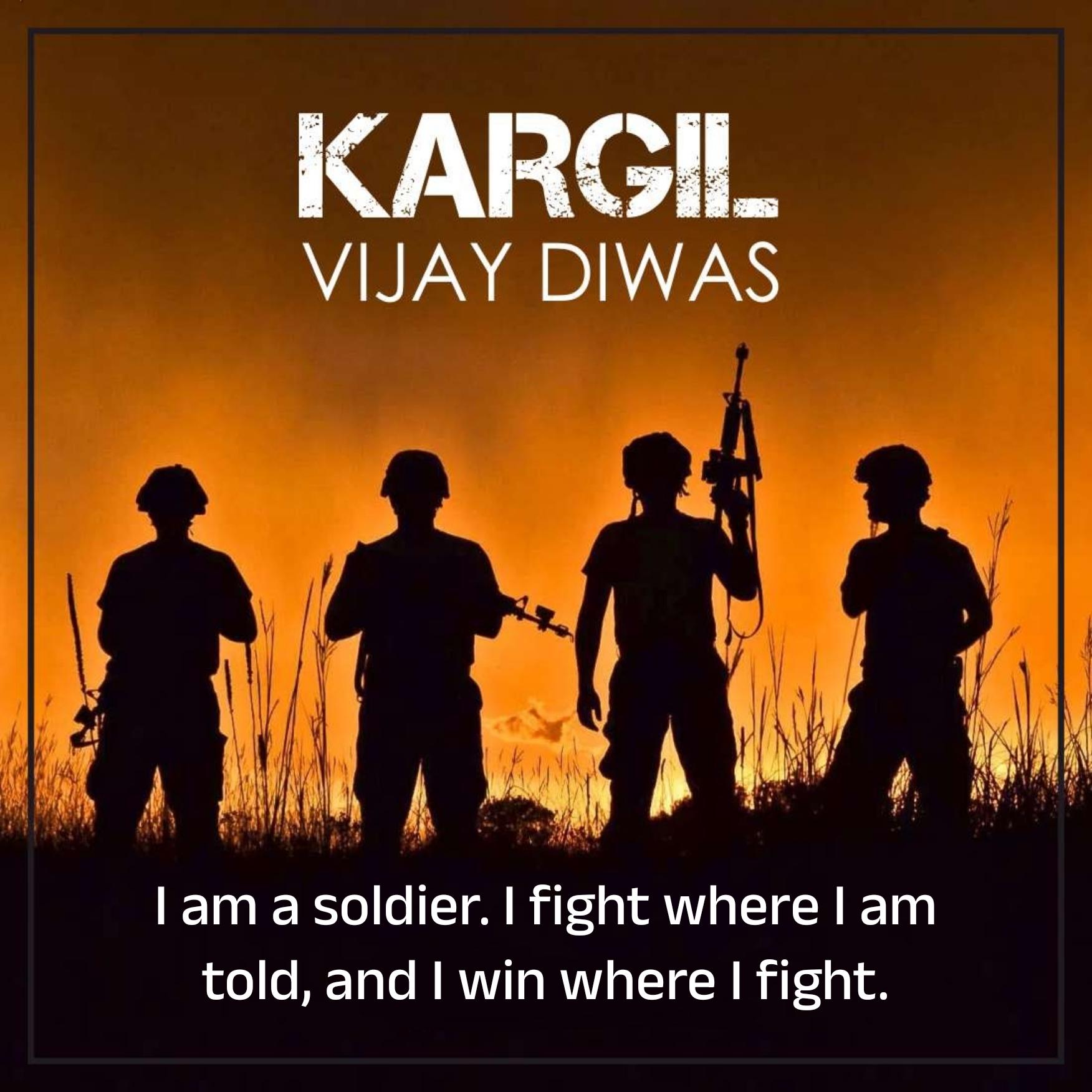 I am a soldier I fight where I am told and I win where I fight
