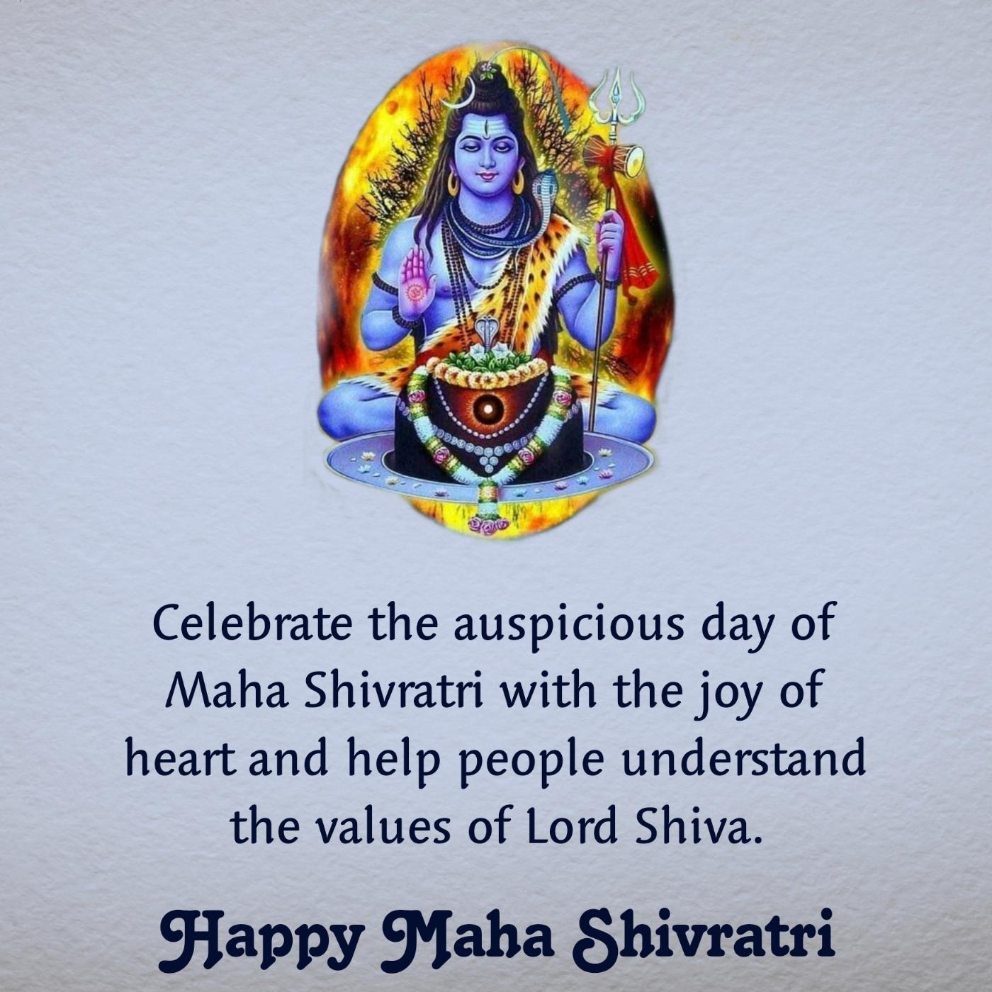 Celebrate the auspicious day of Maha Shivratri with the joy of heart