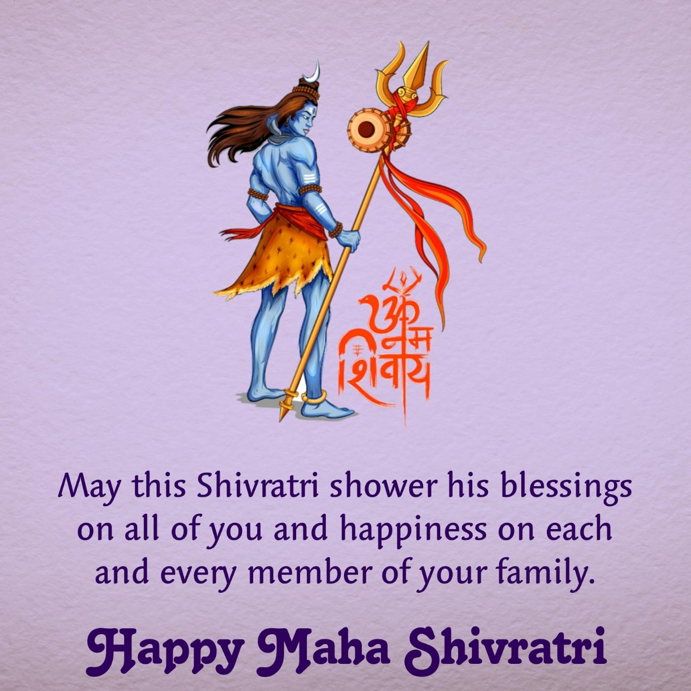 May this Shivratri shower his blessings on all of you
