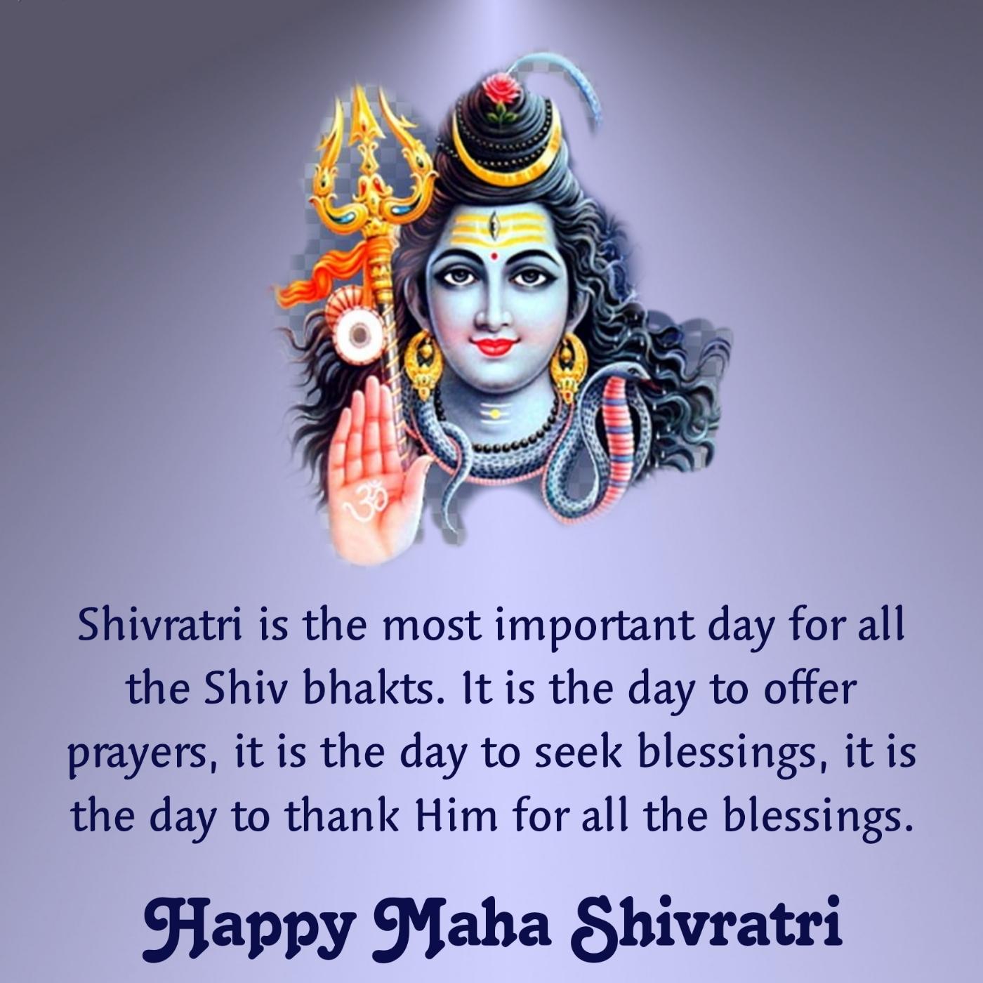 Shivratri is the most important day for all the Shiv bhakts