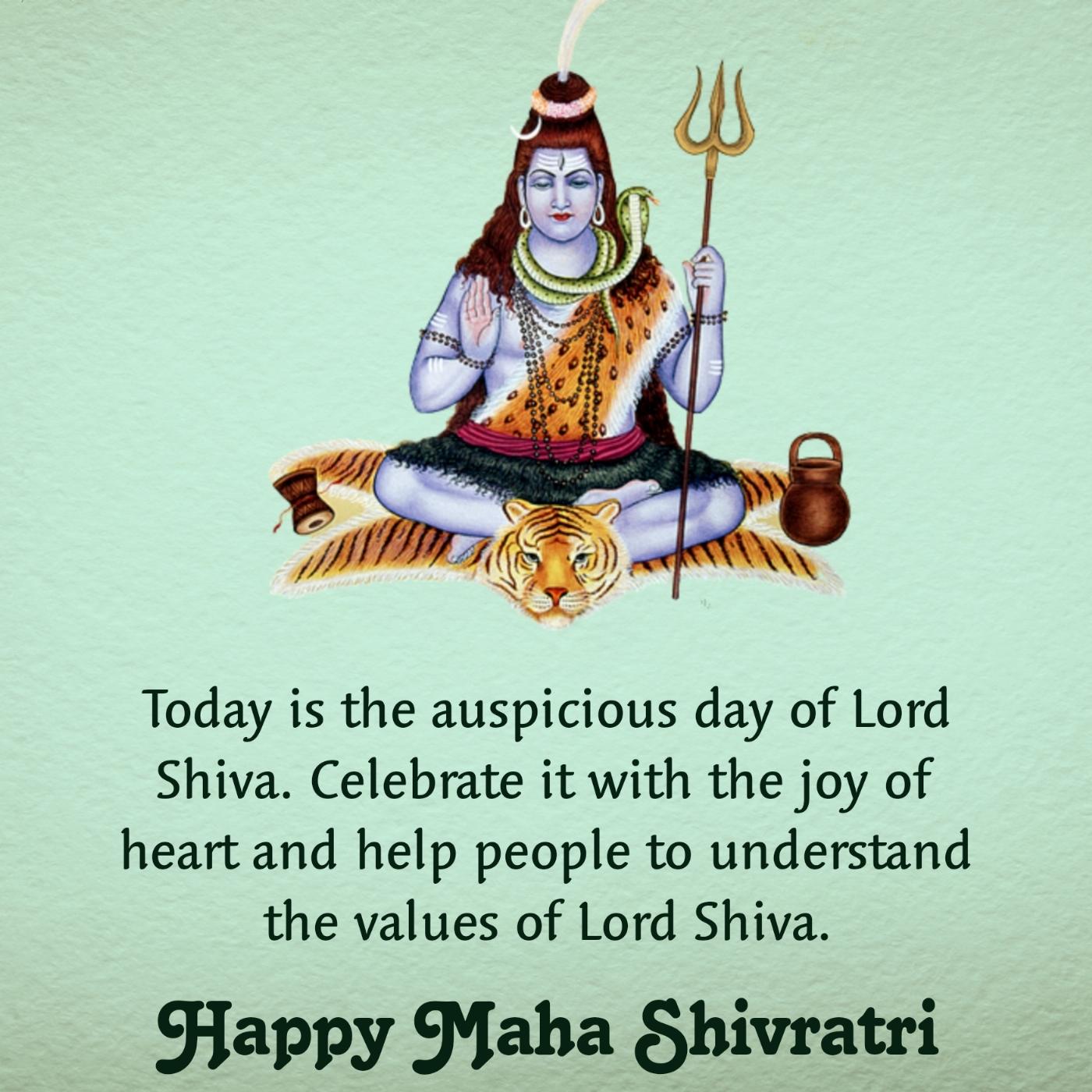 Today is the auspicious day of Lord Shiva