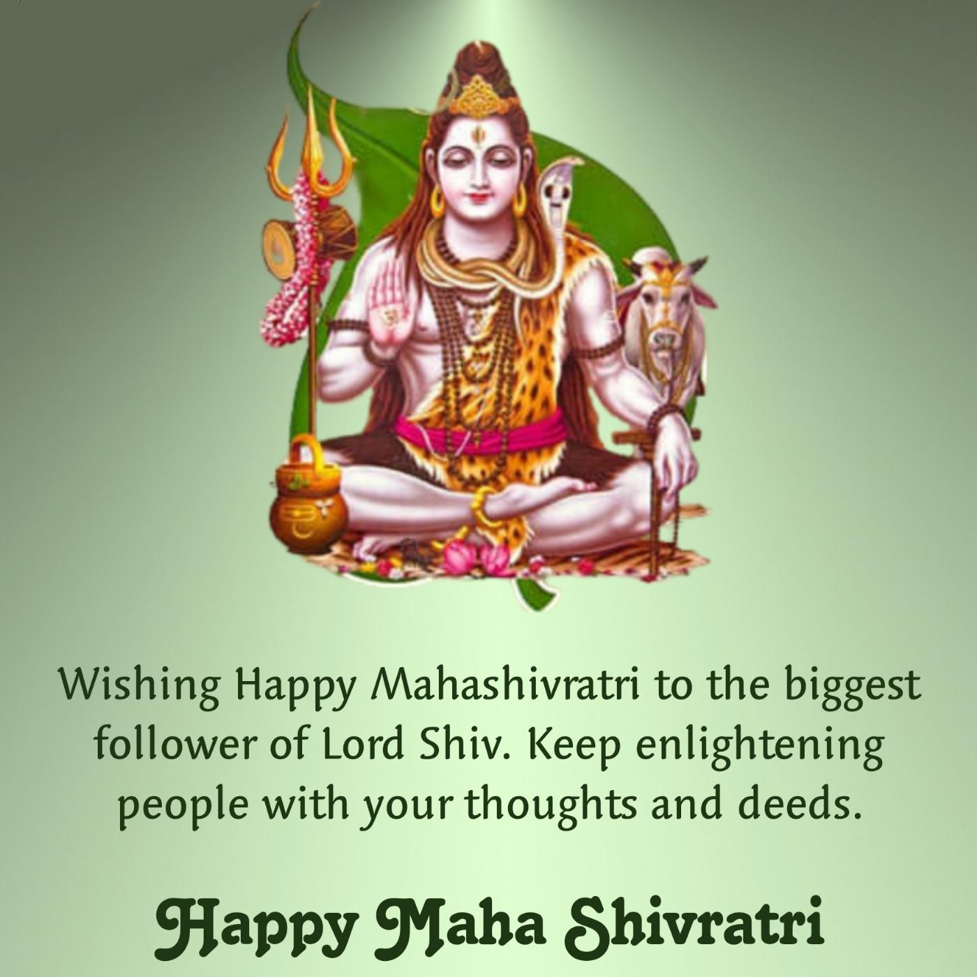Wishing Happy Mahashivratri to the biggest follower of Lord Shiv