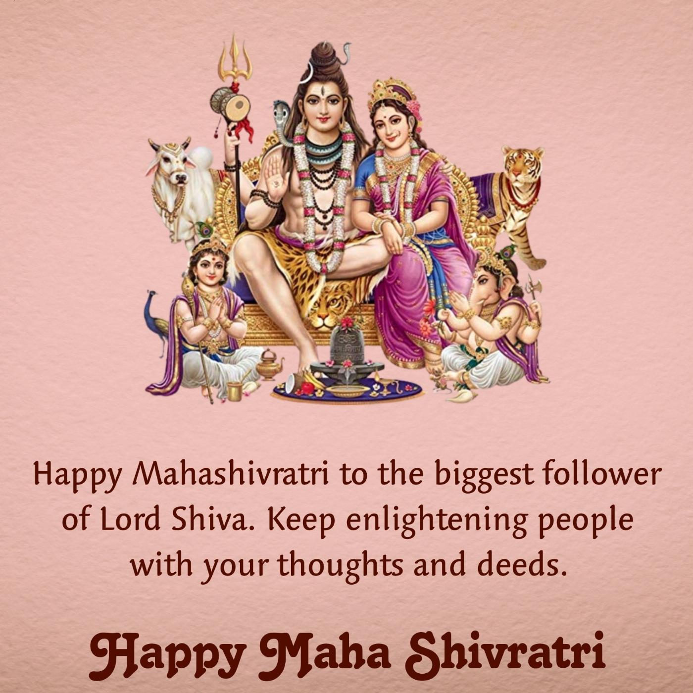 Happy Mahashivratri to the biggest follower of Lord Shiva
