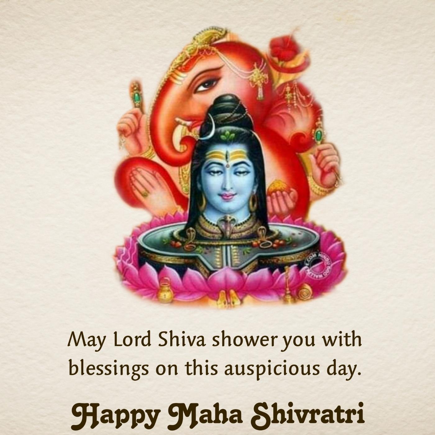 May Lord Shiva shower you with blessings on this auspicious day