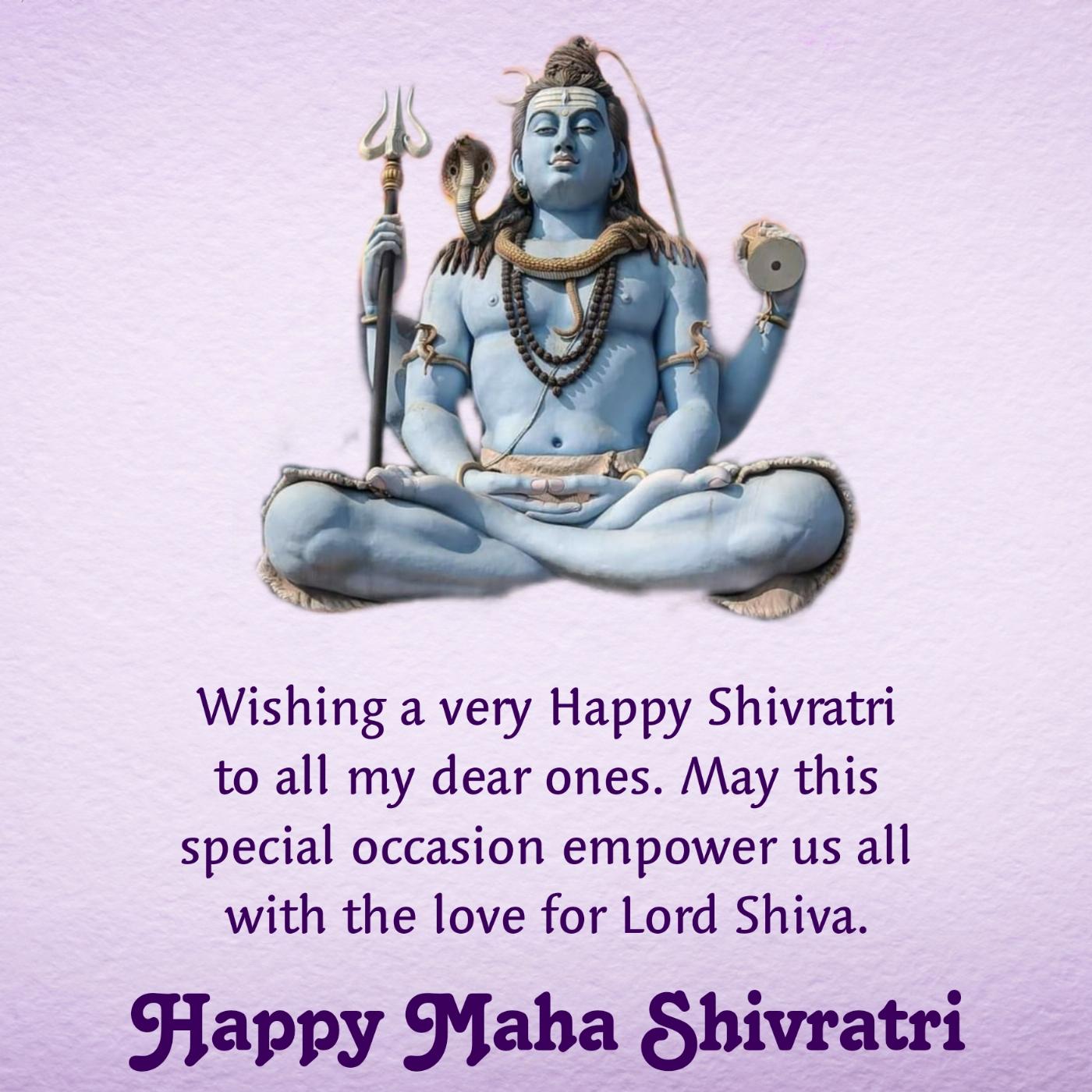 Wishing a very Happy Shivratri to all my dear ones