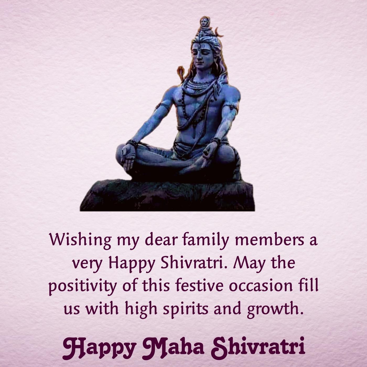 Wishing my dear family members a very Happy Shivratri
