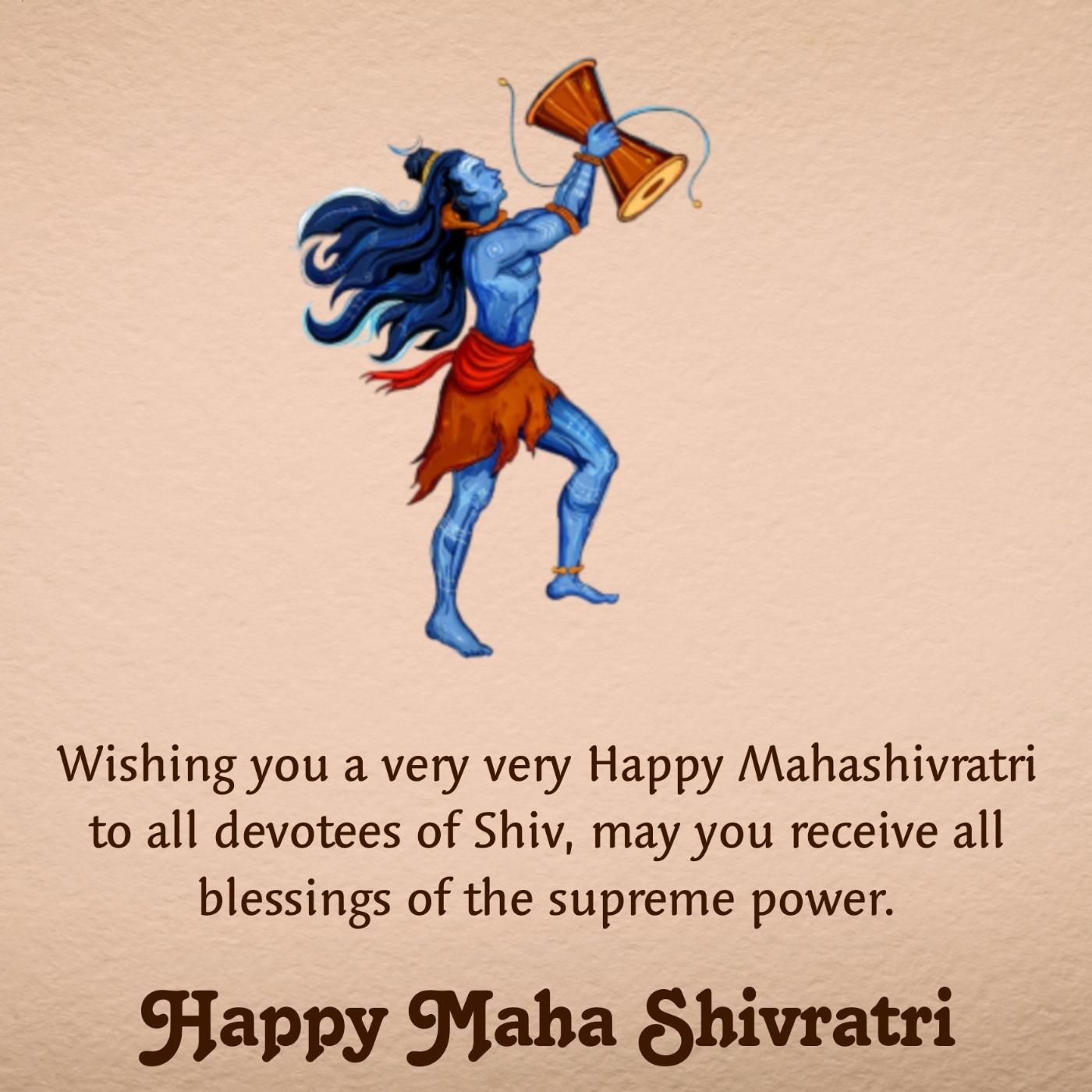 Wishing you a very very Happy Mahashivratri to all devotees of Shiv