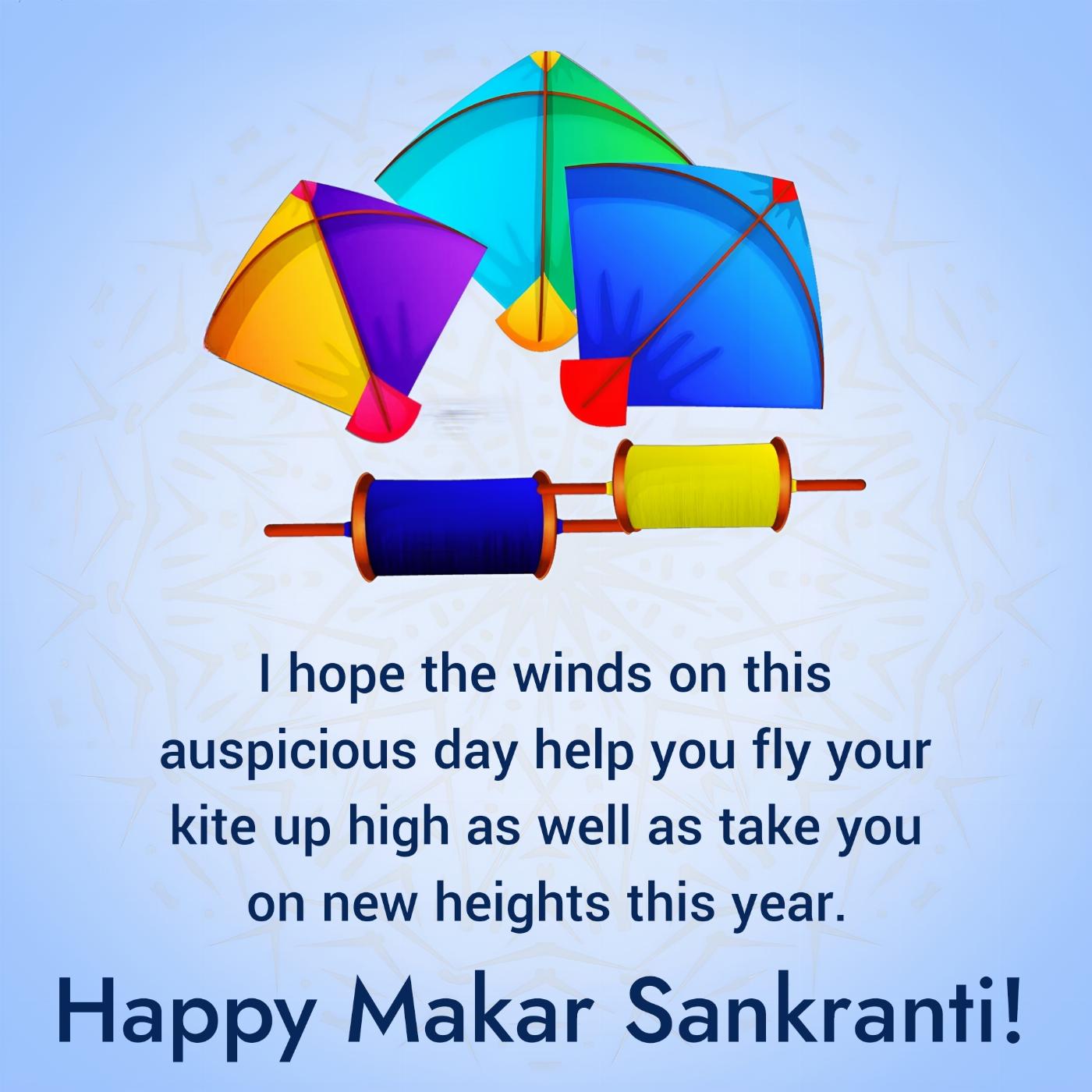 I hope the winds on this auspicious day help you fly your kite