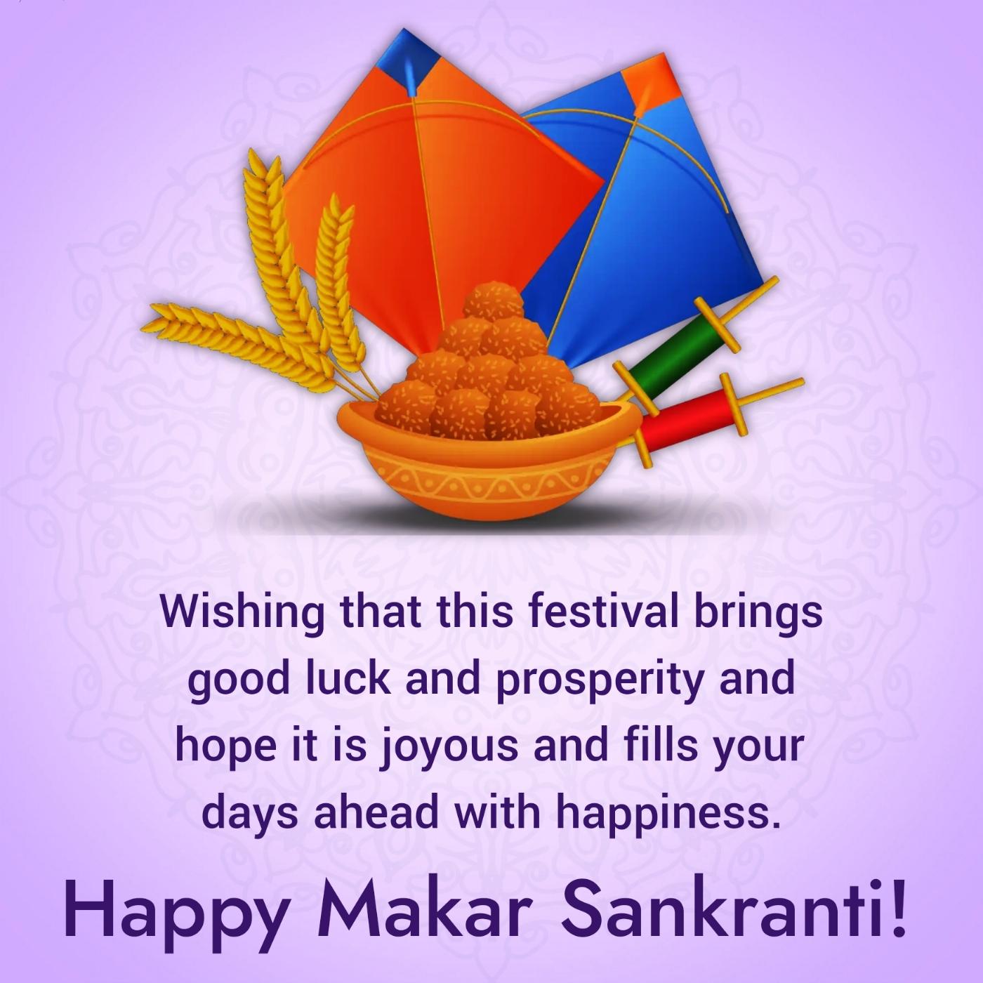 Wishing that this festival brings good luck and prosperity