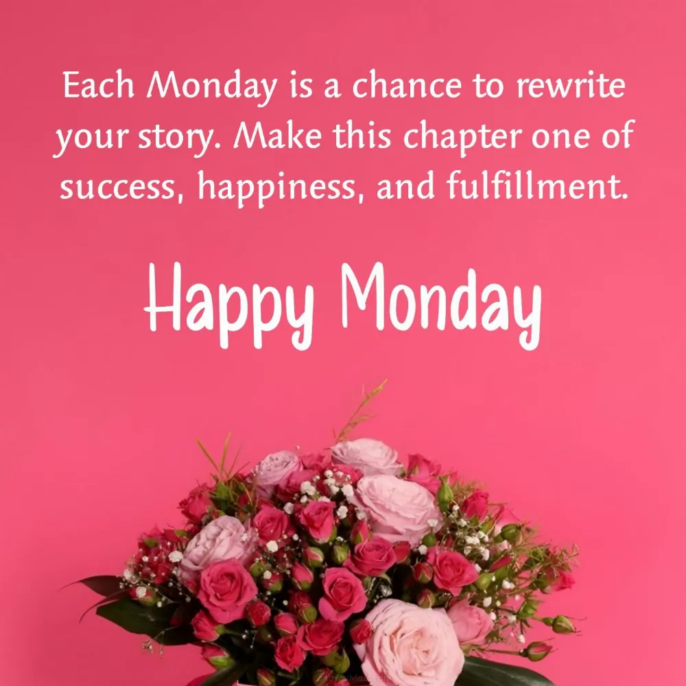 Each Monday is a chance to rewrite your story