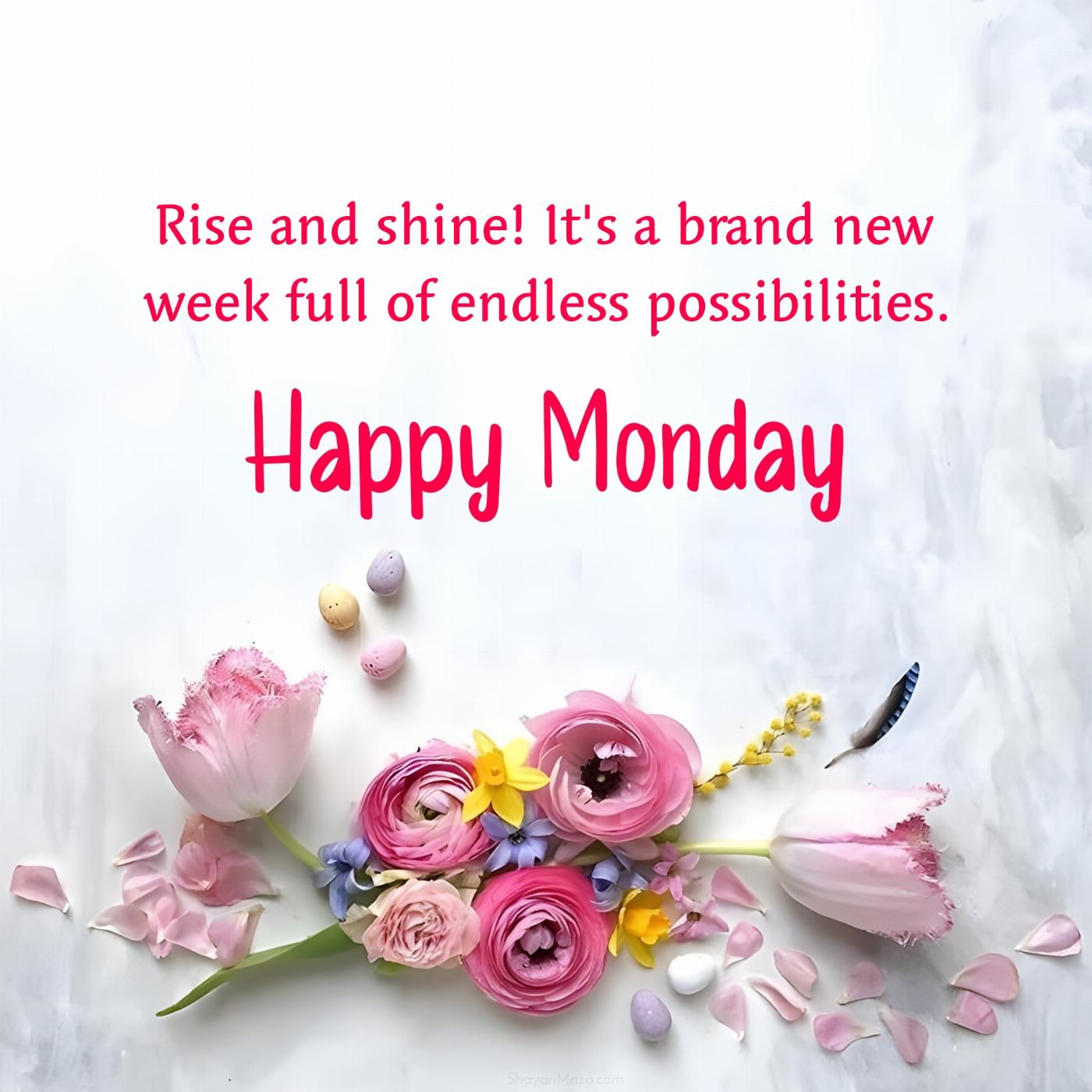 Rise and shine It's a brand new week full of endless possibilities