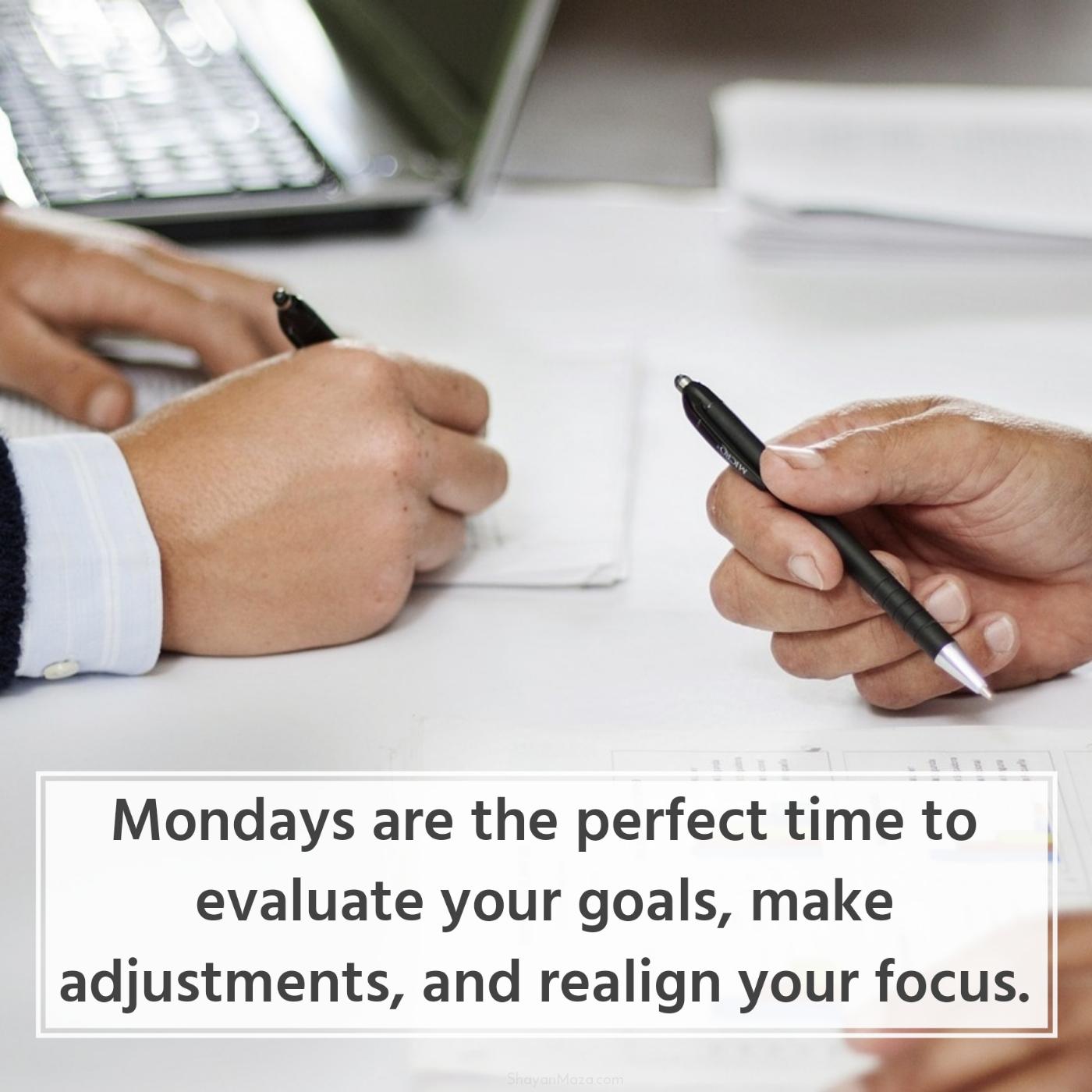 Mondays are the perfect time to evaluate your goals