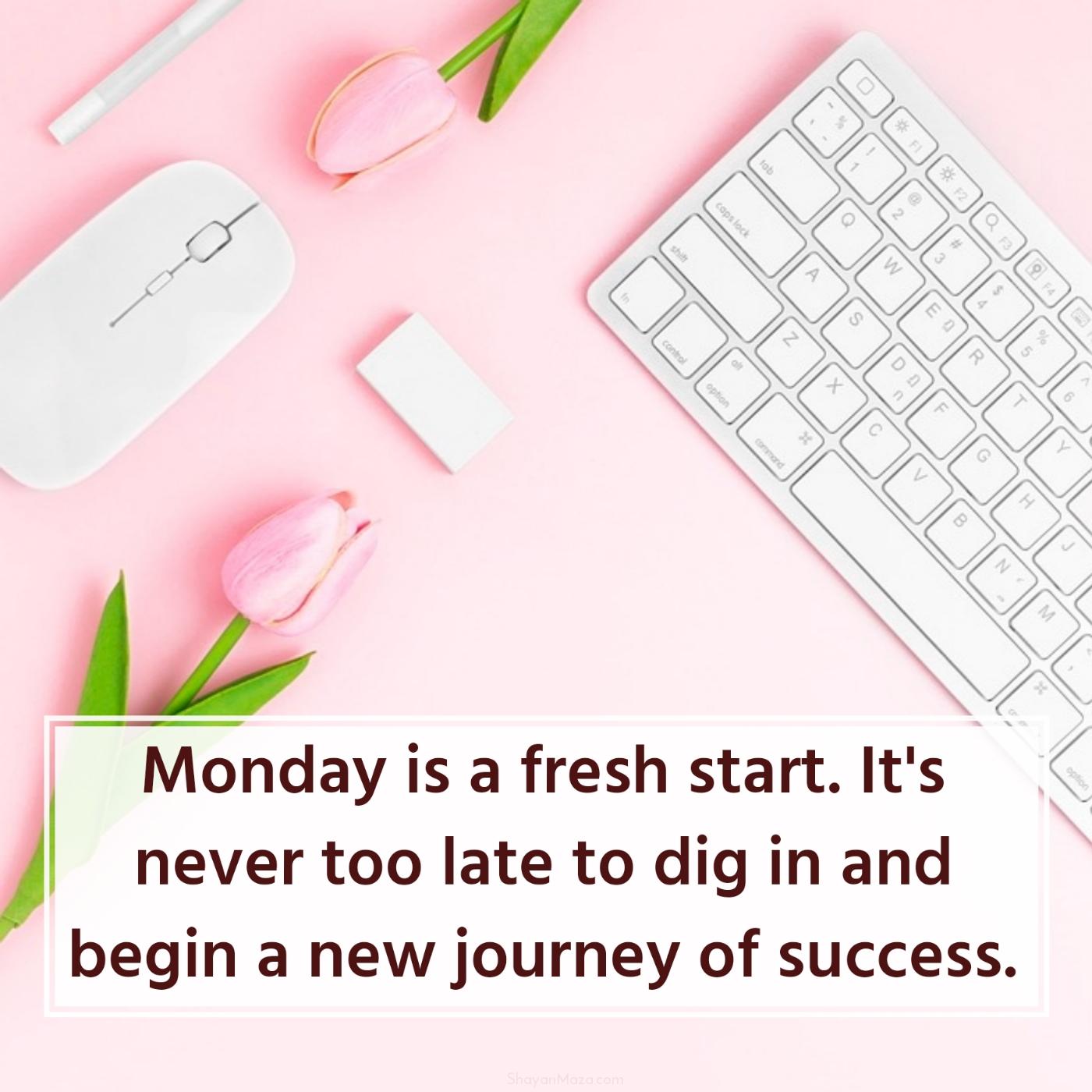 Monday is a fresh start It's never too late to dig in