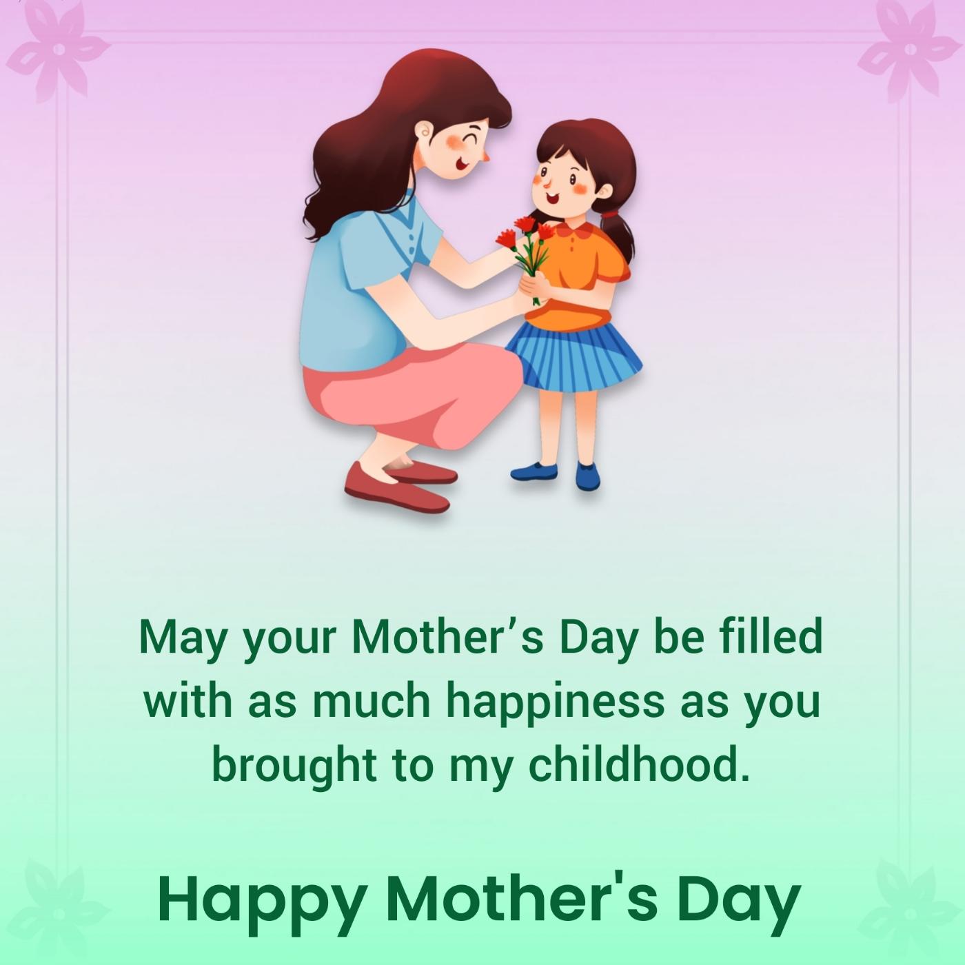 May your Mothers Day be filled with as much happiness