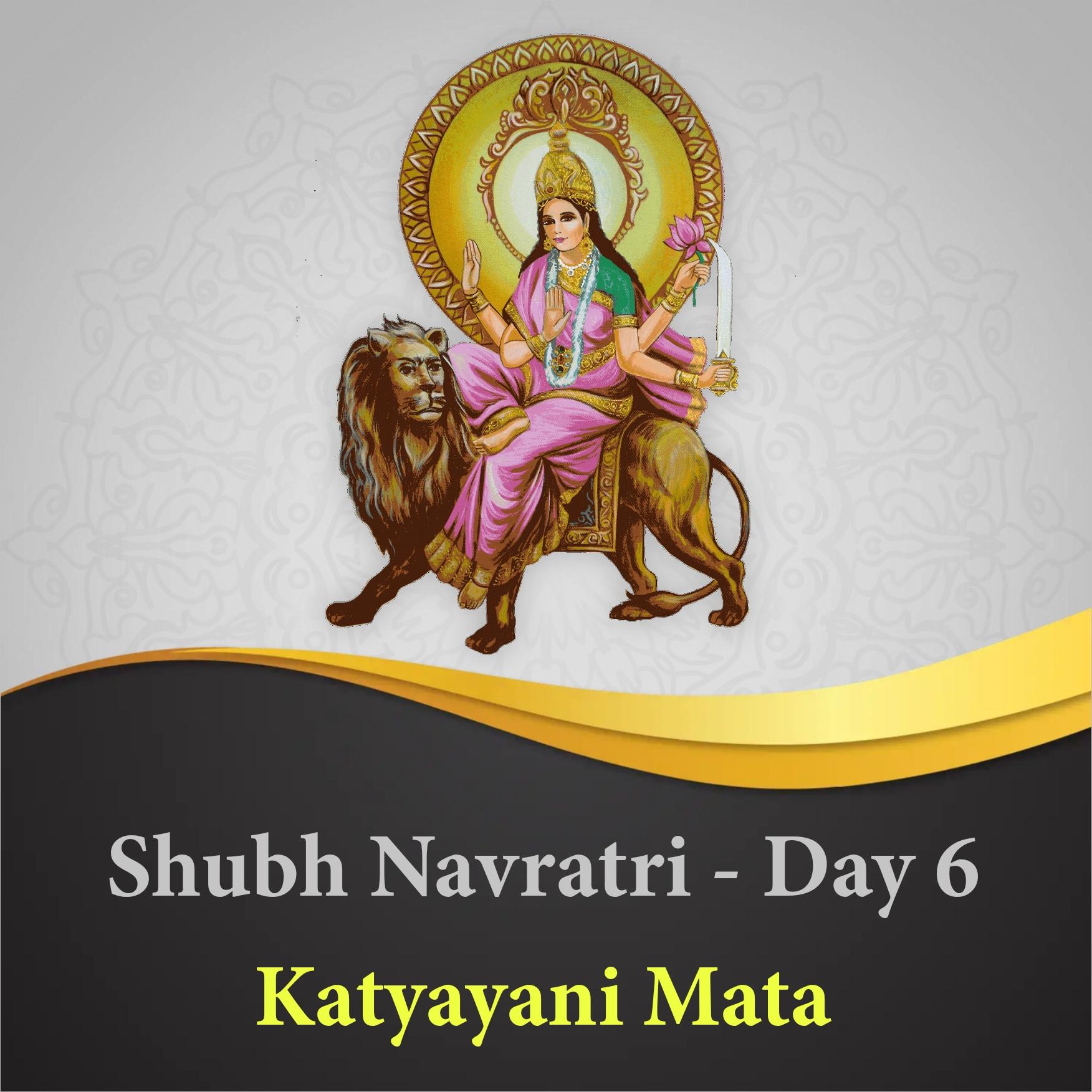 Shubh Navratri Day 6 Katyayani Mata Images