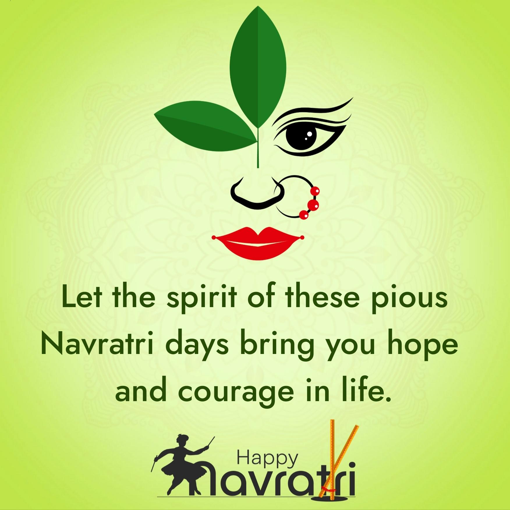 Let the spirit of these pious Navratri days bring you hope